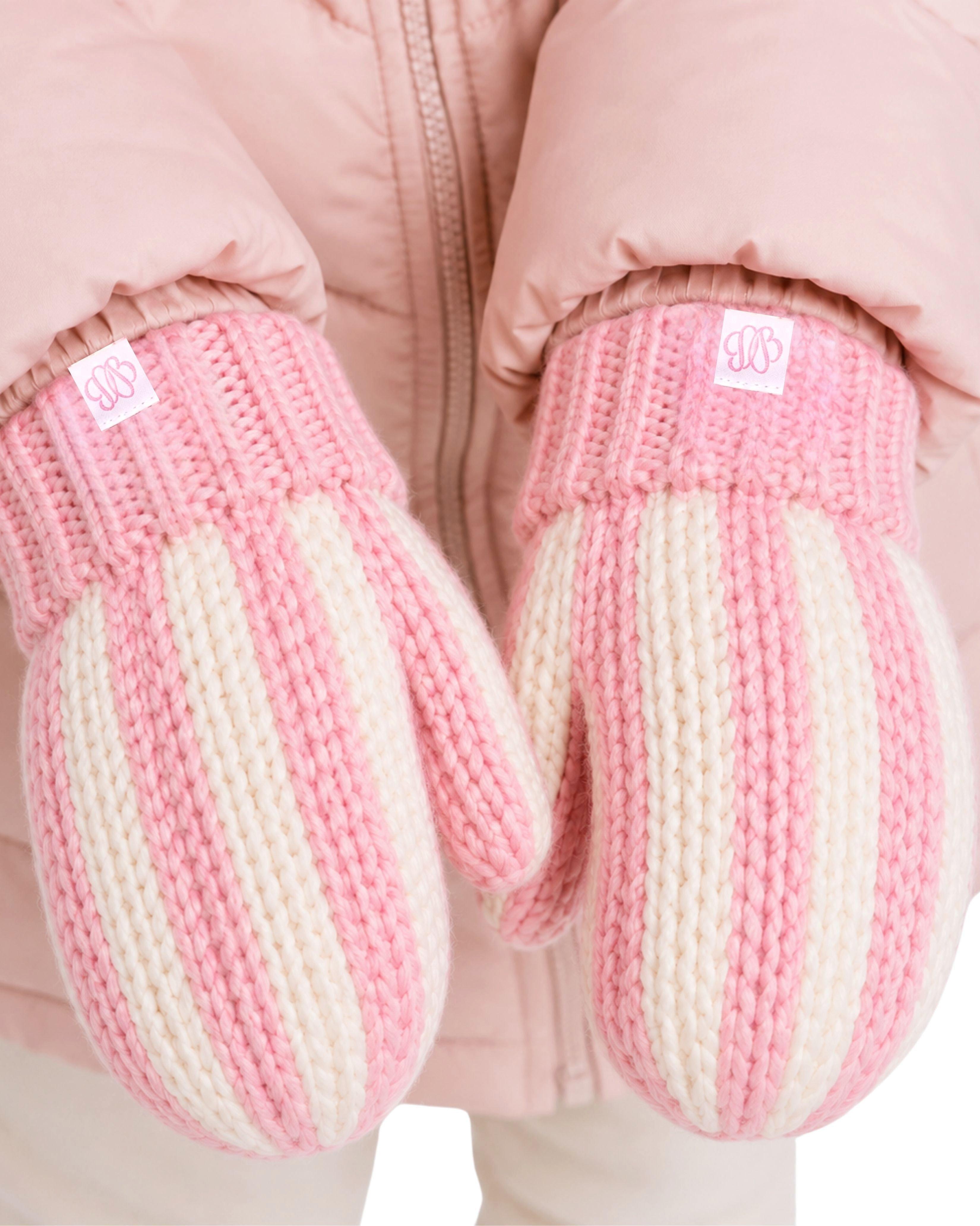 Regatta Striped Mittens - Pink image number 2