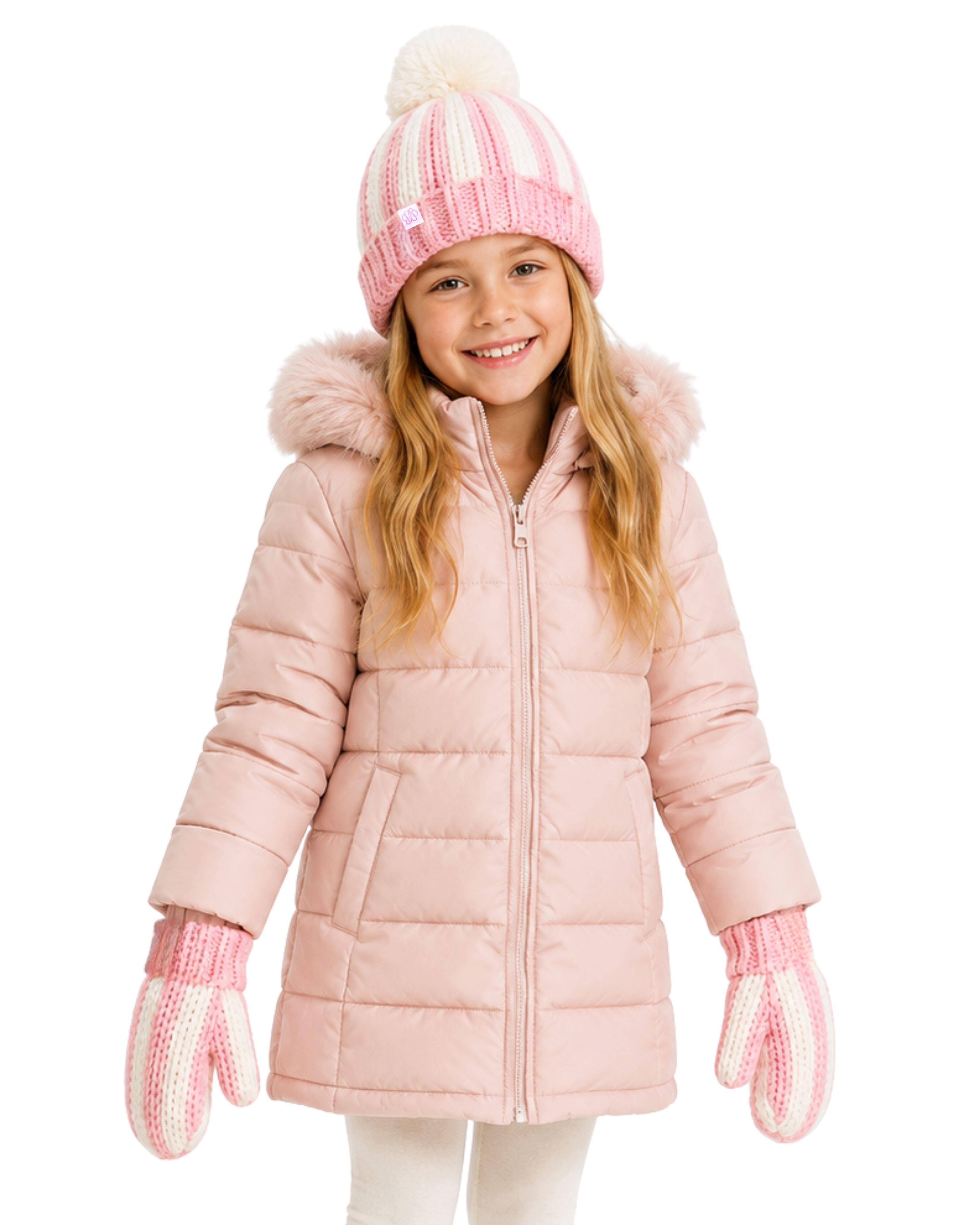 Regatta Striped Mittens - Pink image number 1