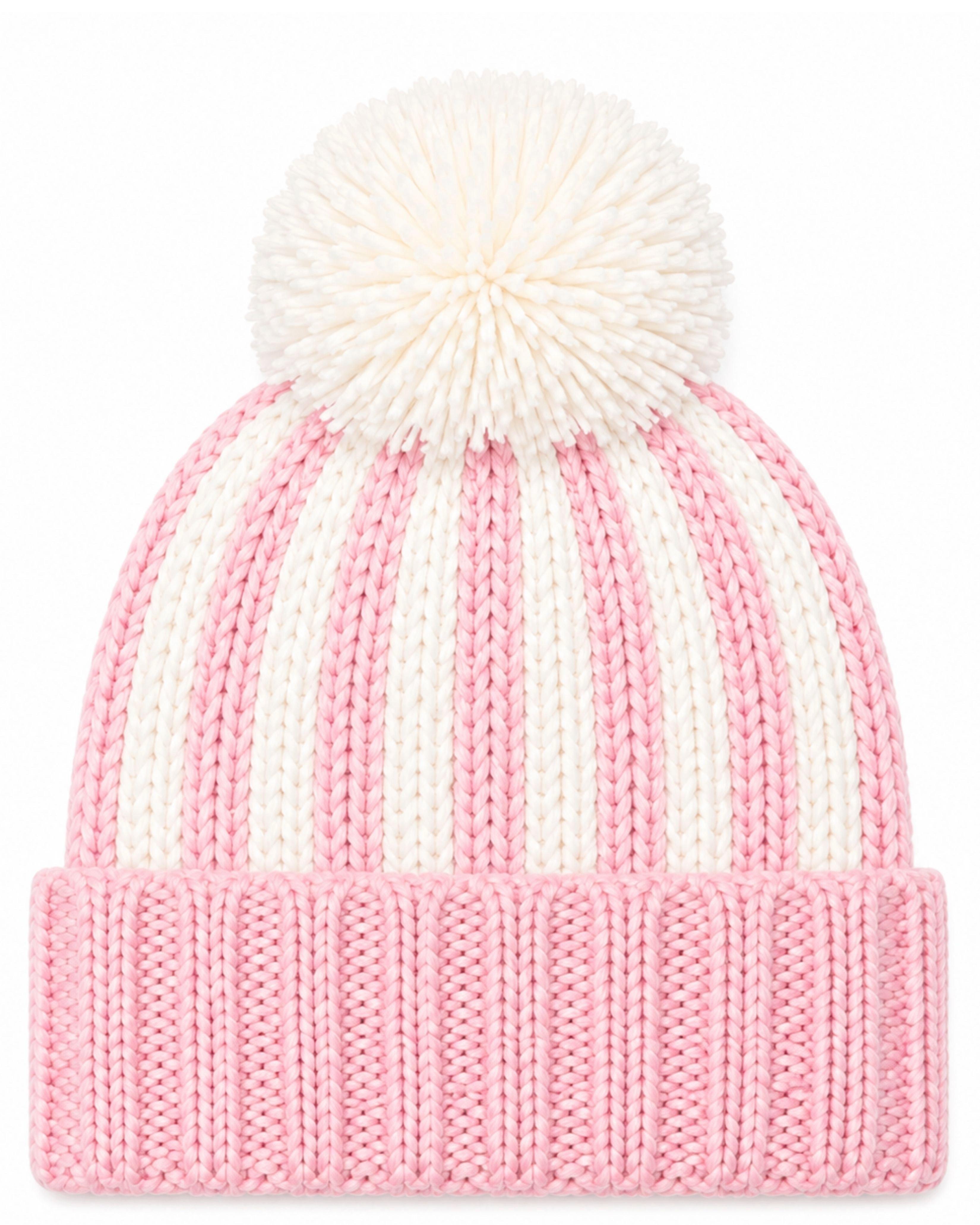 Regatta Striped Bobble Hat - Pink image number 2