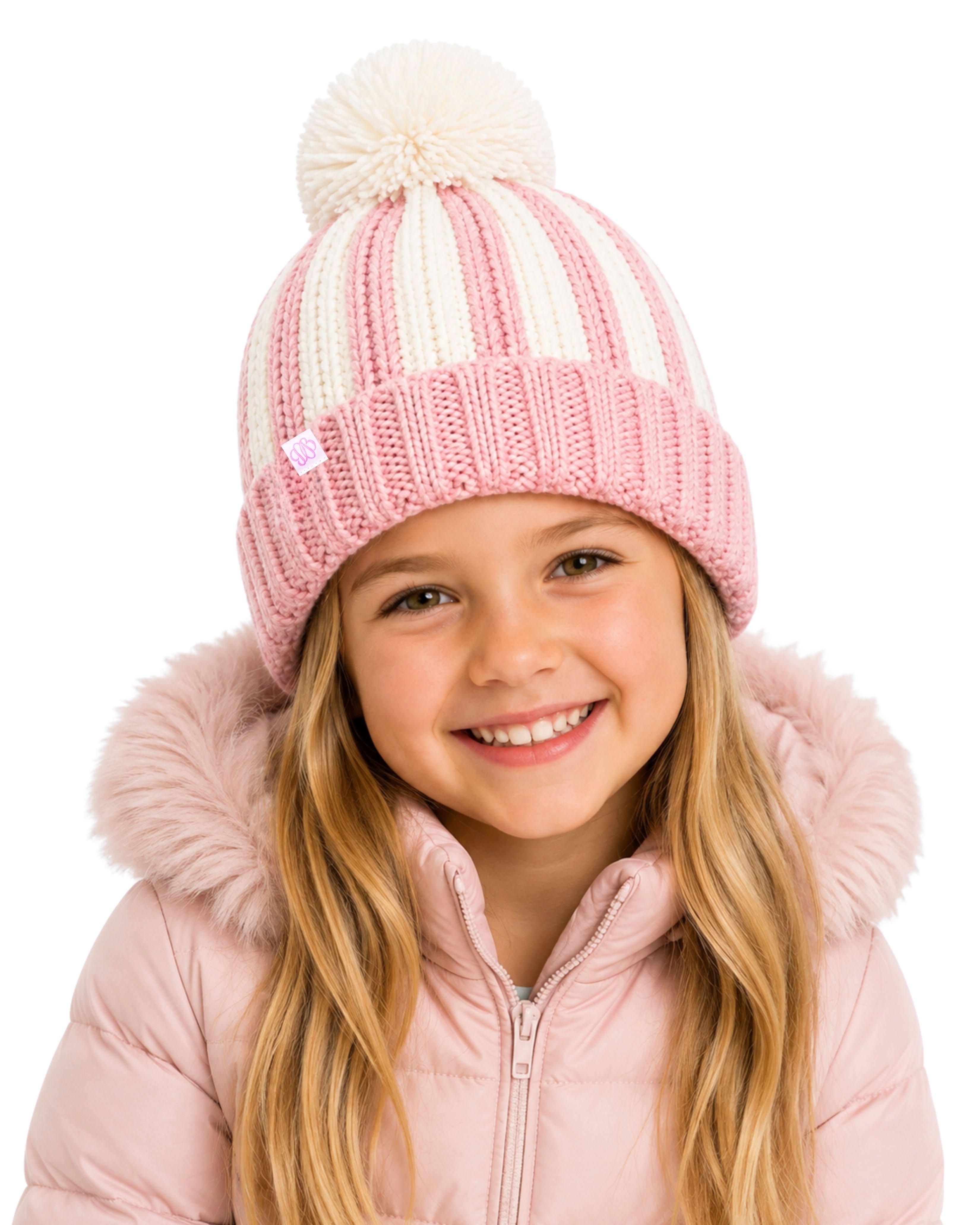 Regatta Striped Bobble Hat - Pink image number 1