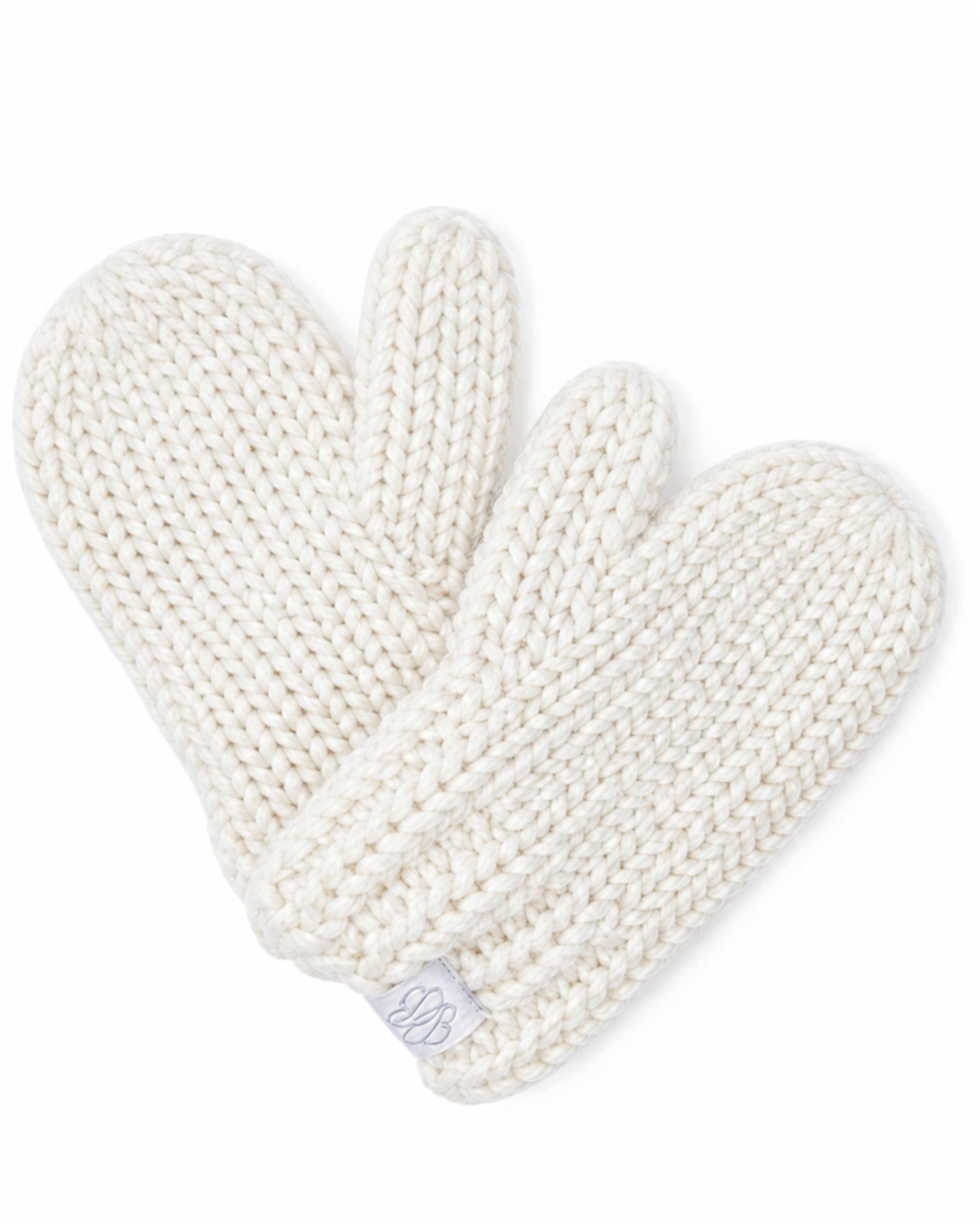 Classic Knit Mittens - Cream image number 1