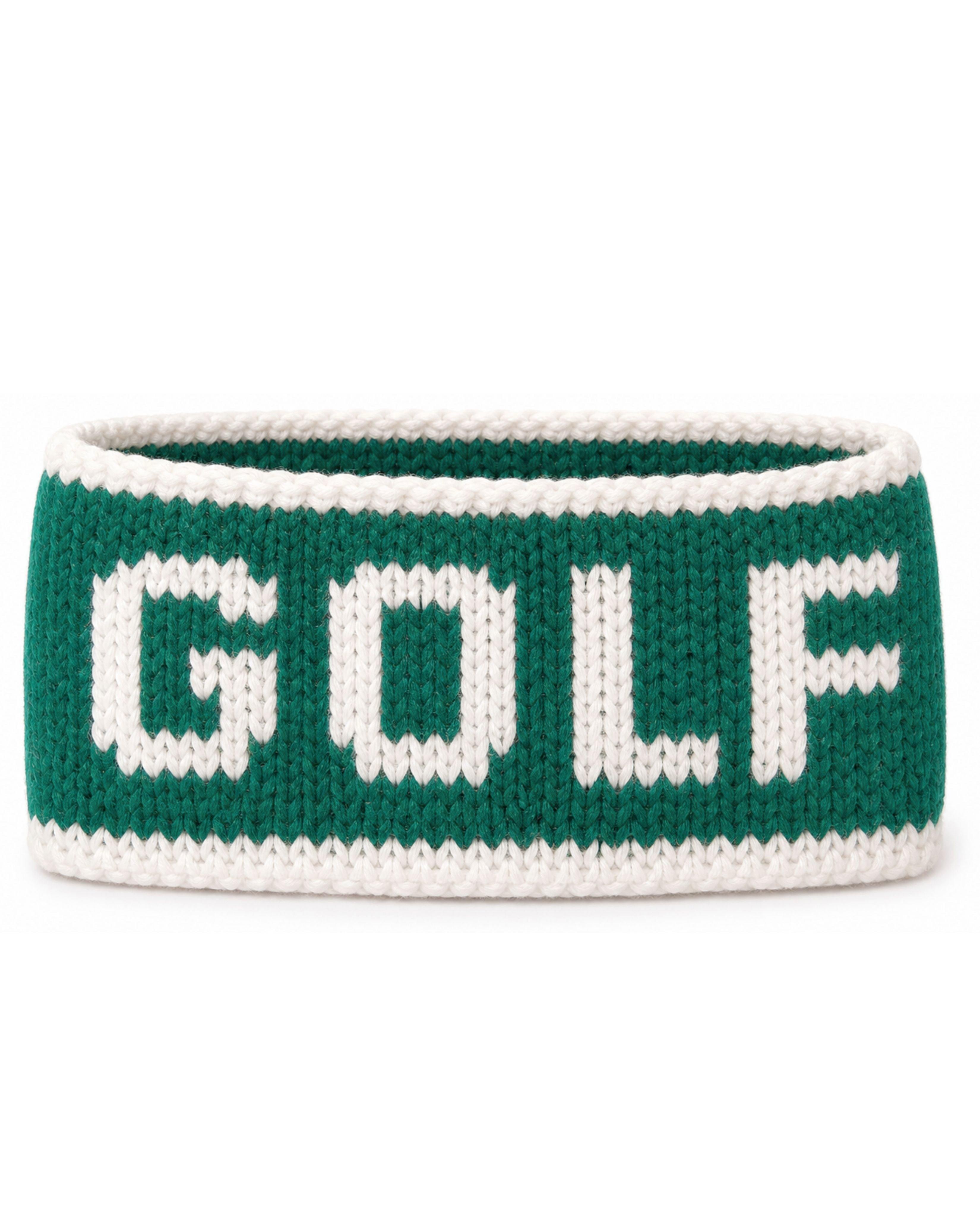 Adult Knit Golf Headband - Green & White image number 3