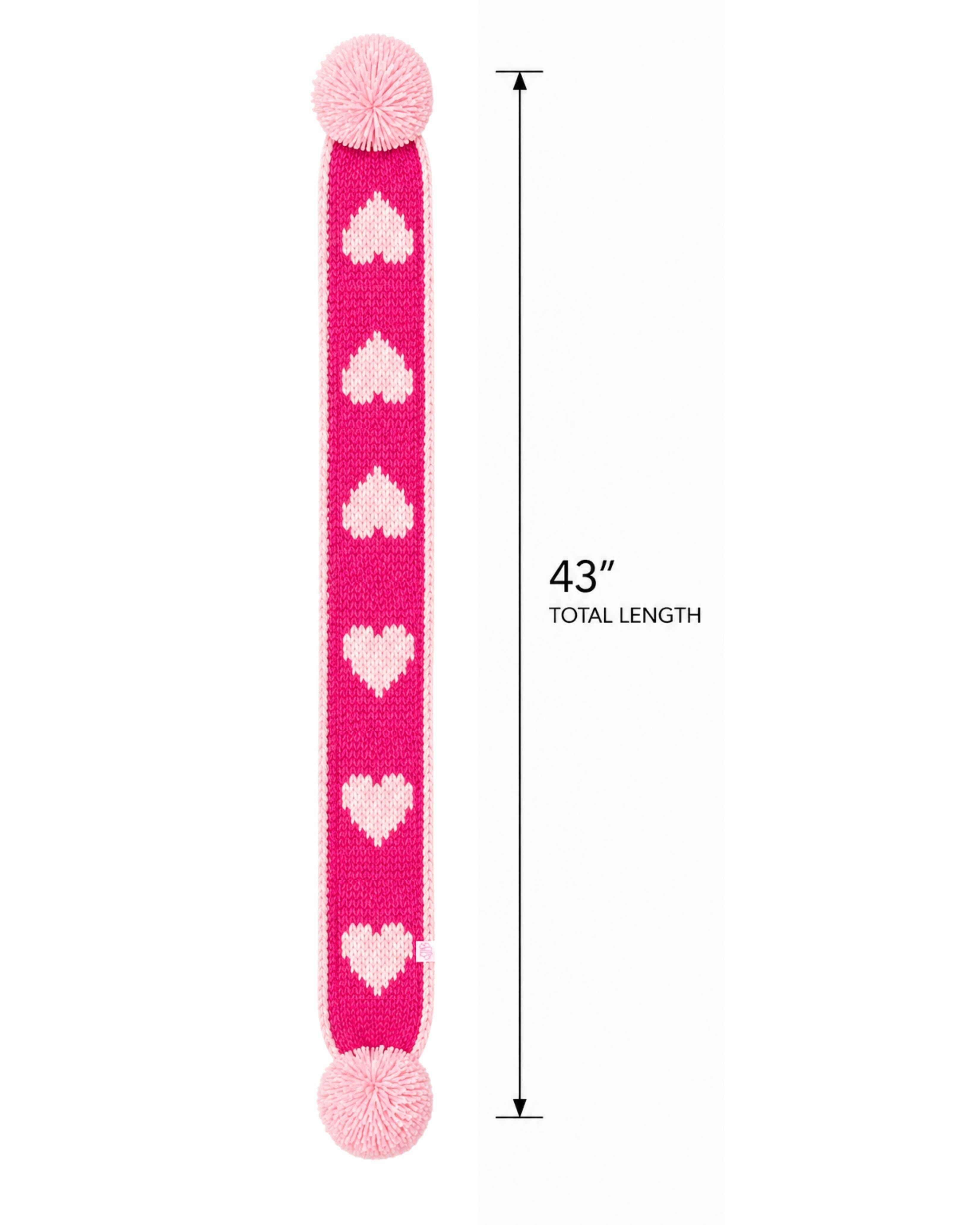 Hearts Scarf - Hot Pink image number 2