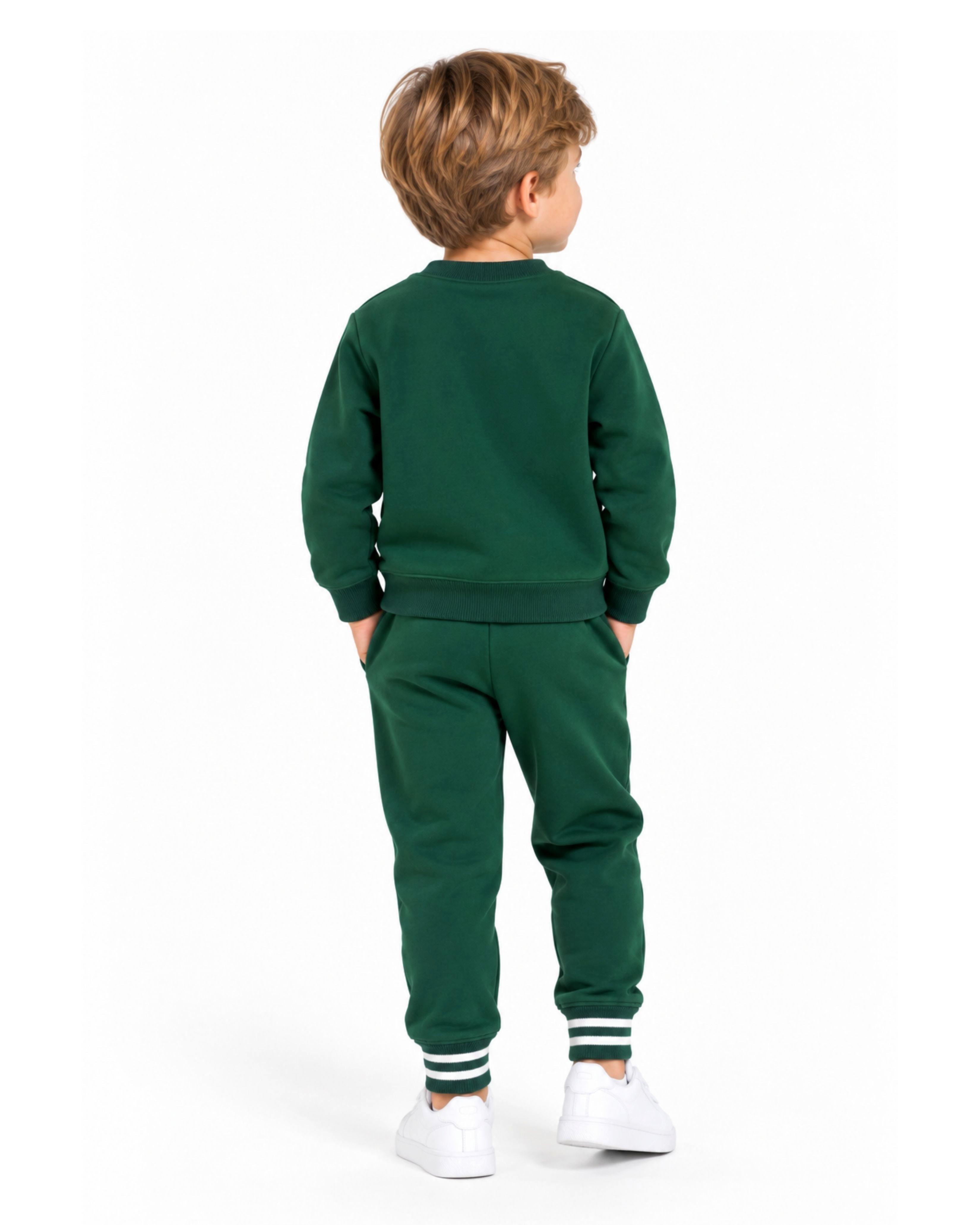 Green Merry Sweatshirt & Jogger Set image number 3