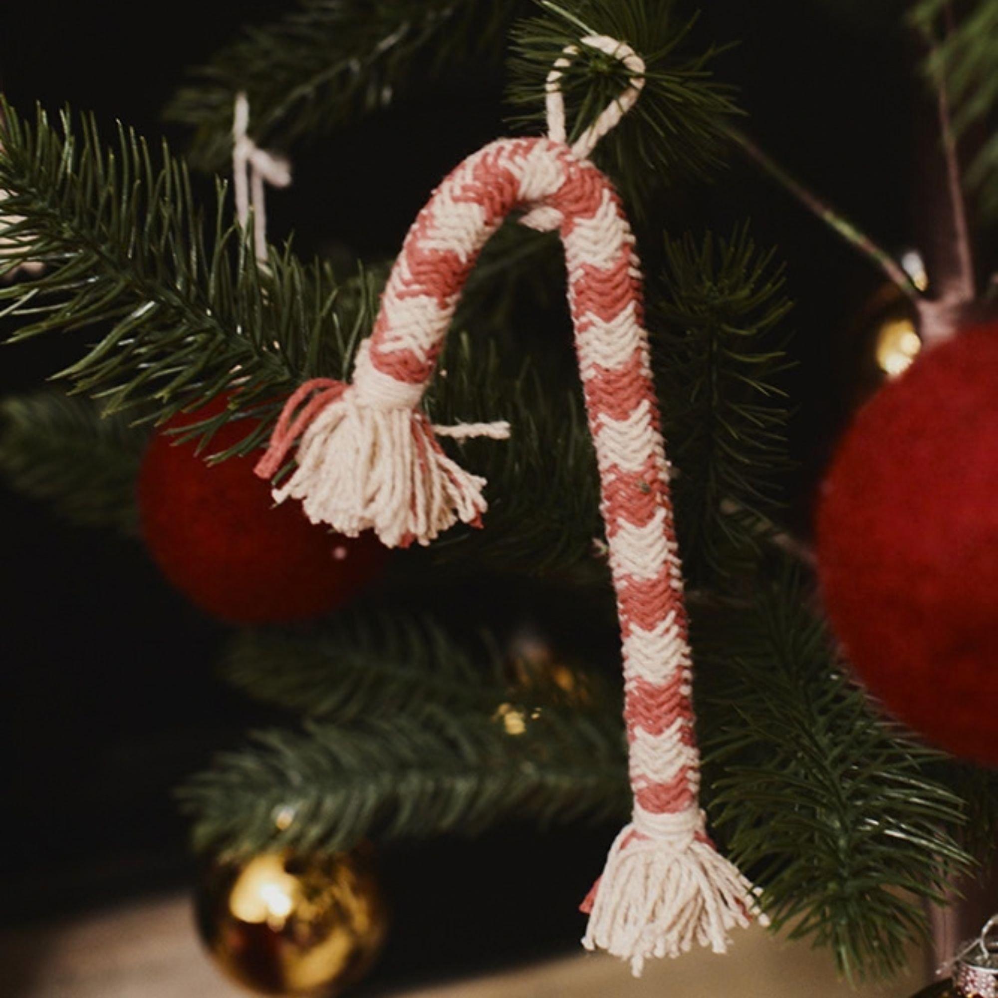 Set of 4 Candy Cane Ornaments image number 1