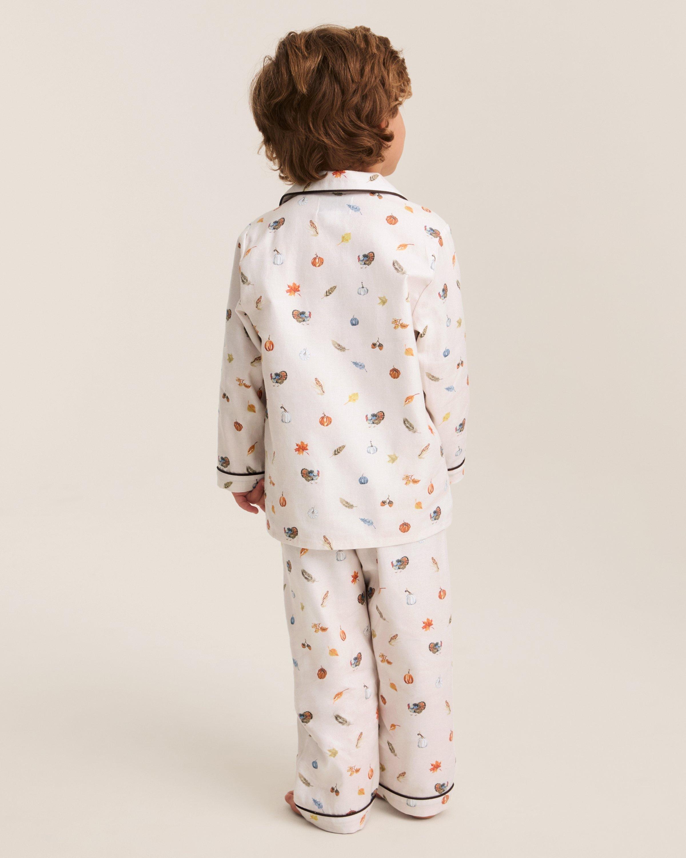 Kid's Twill Pajama Set in Thanksgiving Traditions image number 2