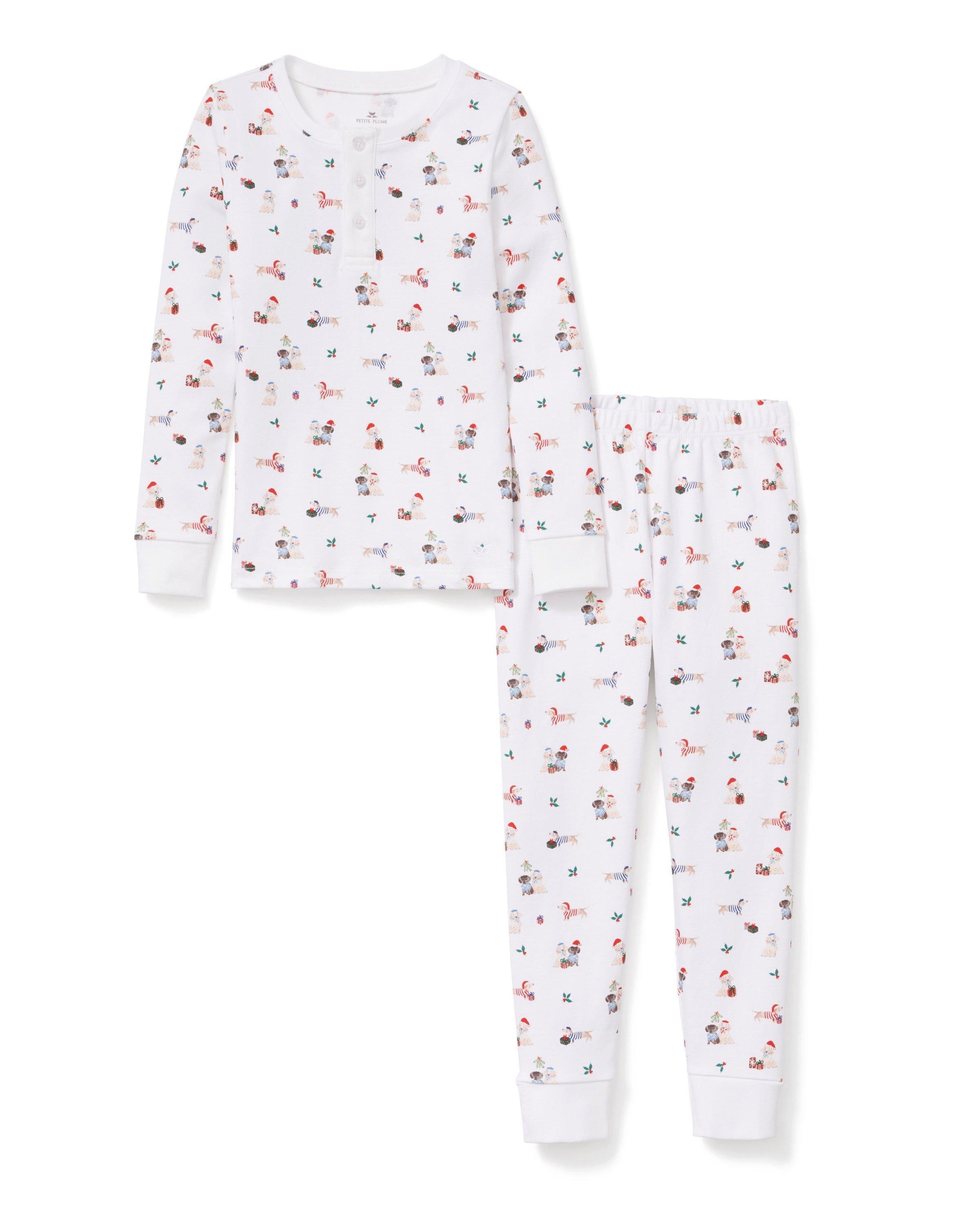 Kid's Pima Snug Fit Pajama Set in Woof de No&euml;l image number 2