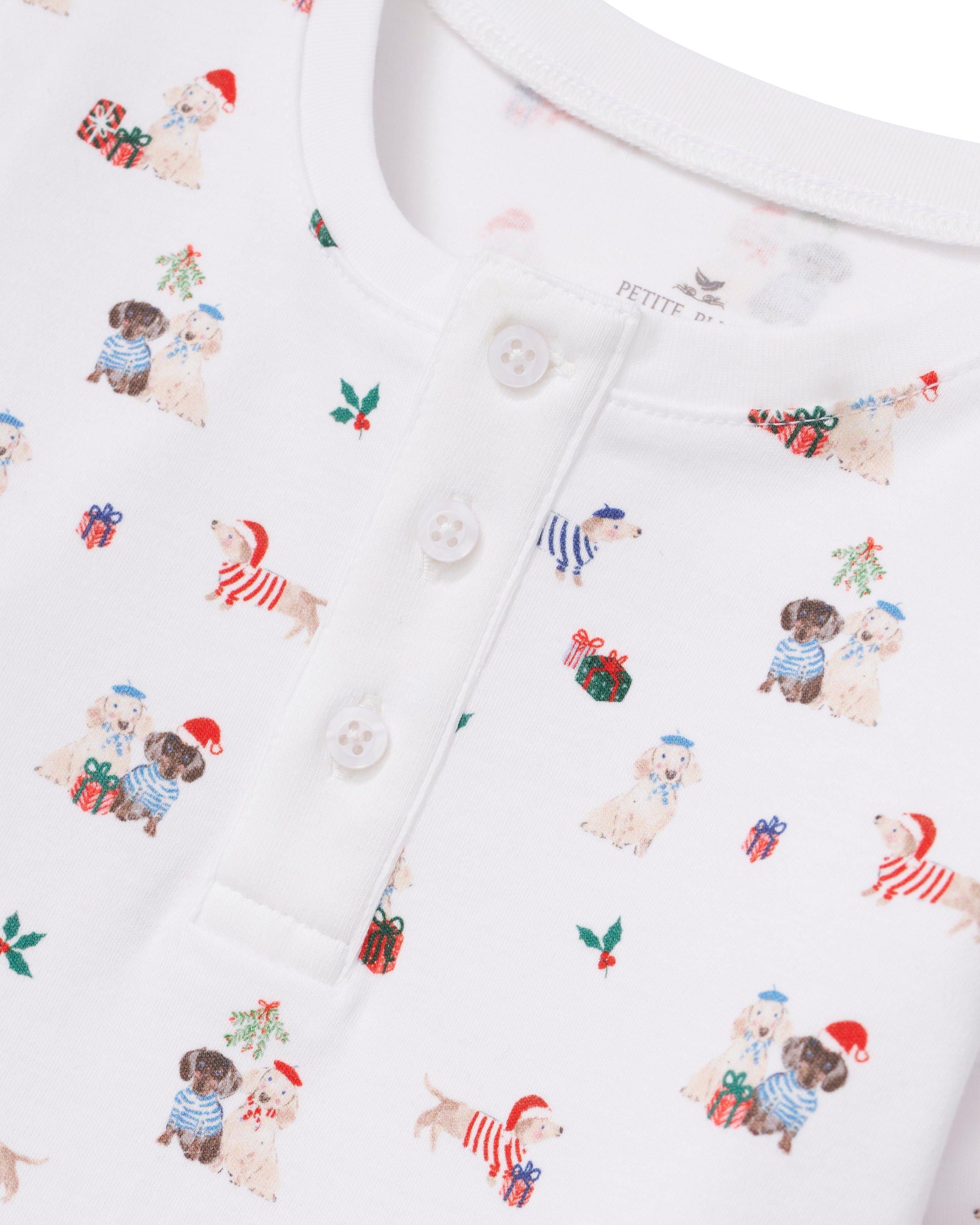 Kid's Pima Snug Fit Pajama Set in Woof de No&euml;l image number 3