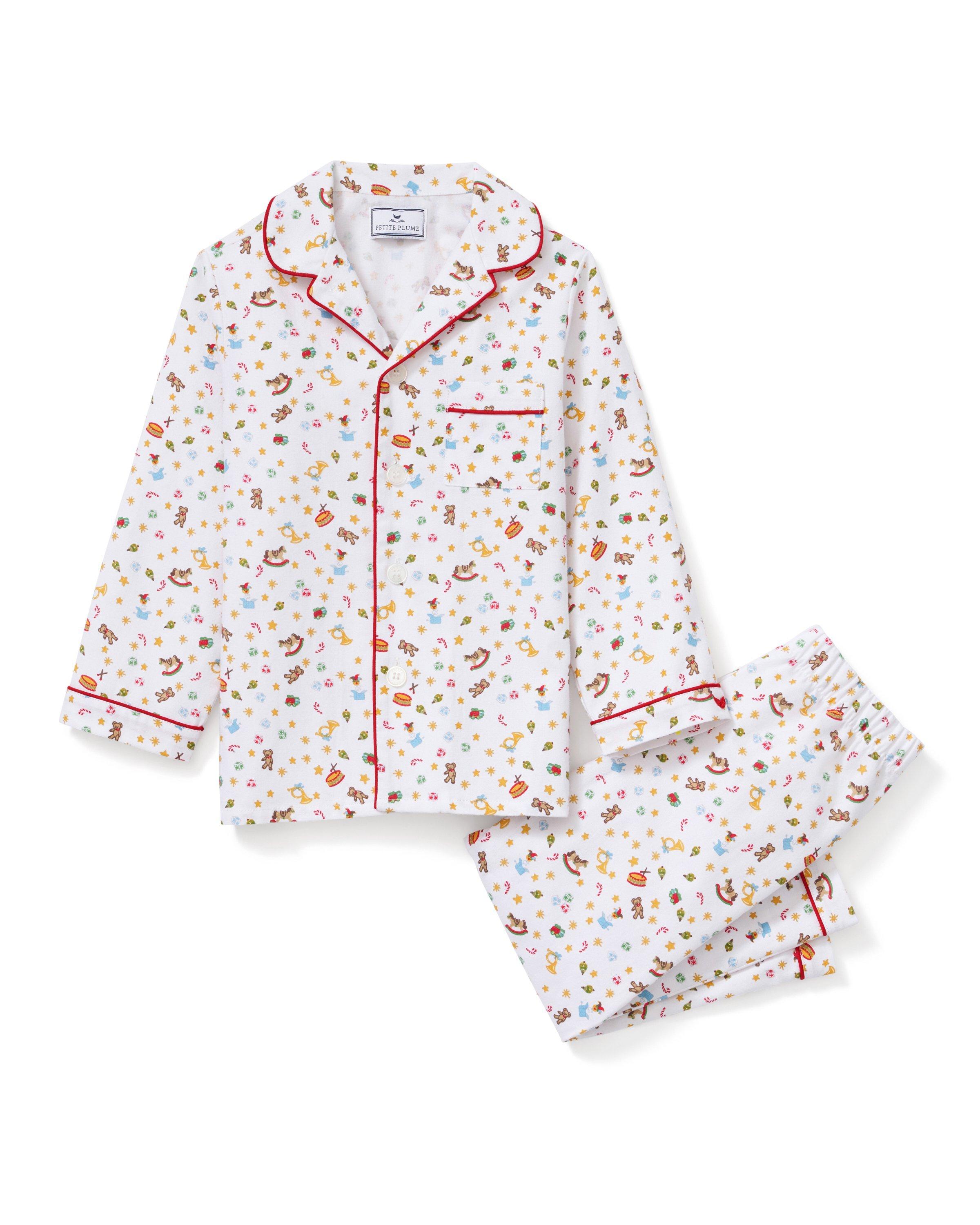 Kid's Twill Pajama Set in Santa's Workshop image number 2