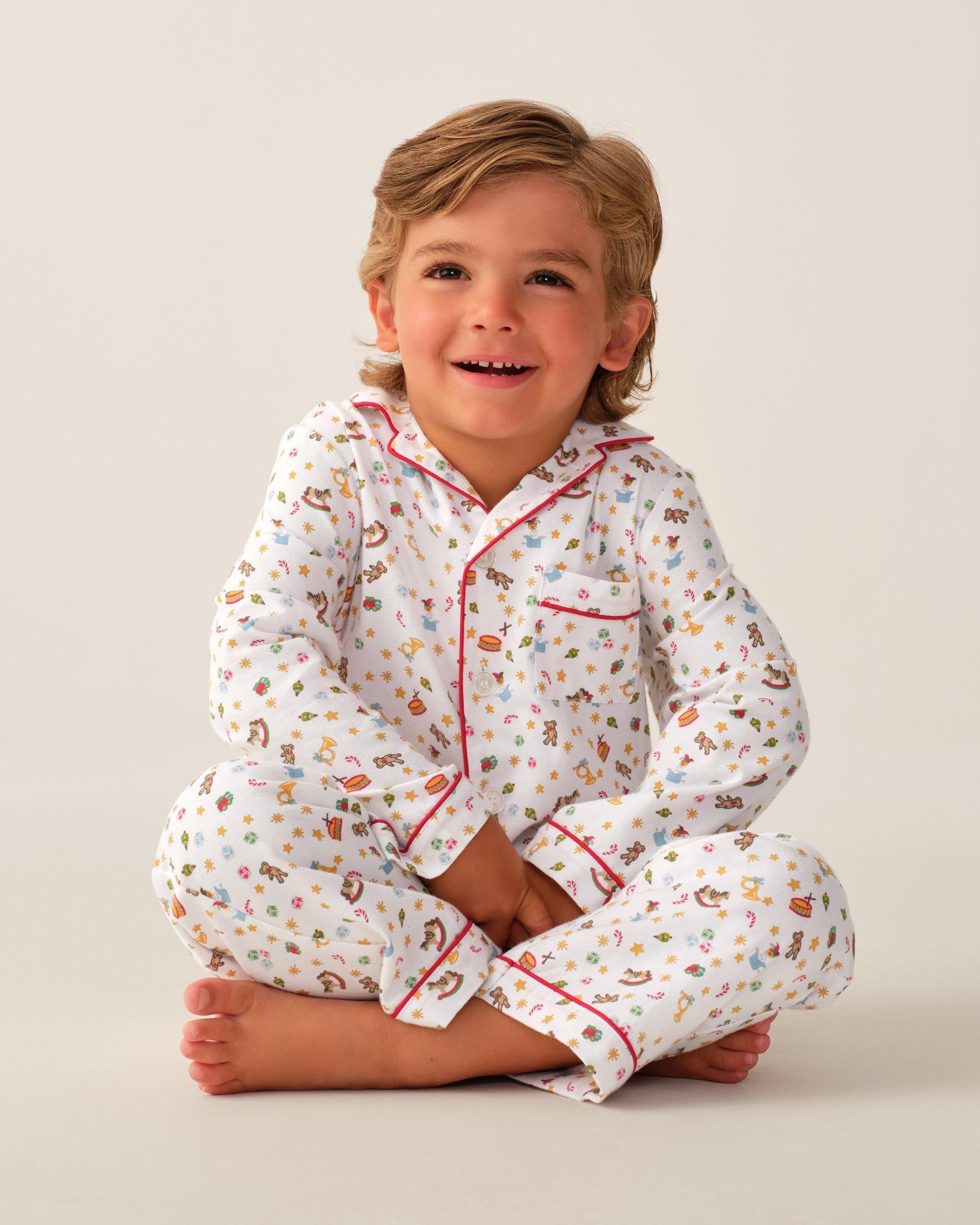 Kid's Twill Pajama Set in Santa's Workshop image number 1