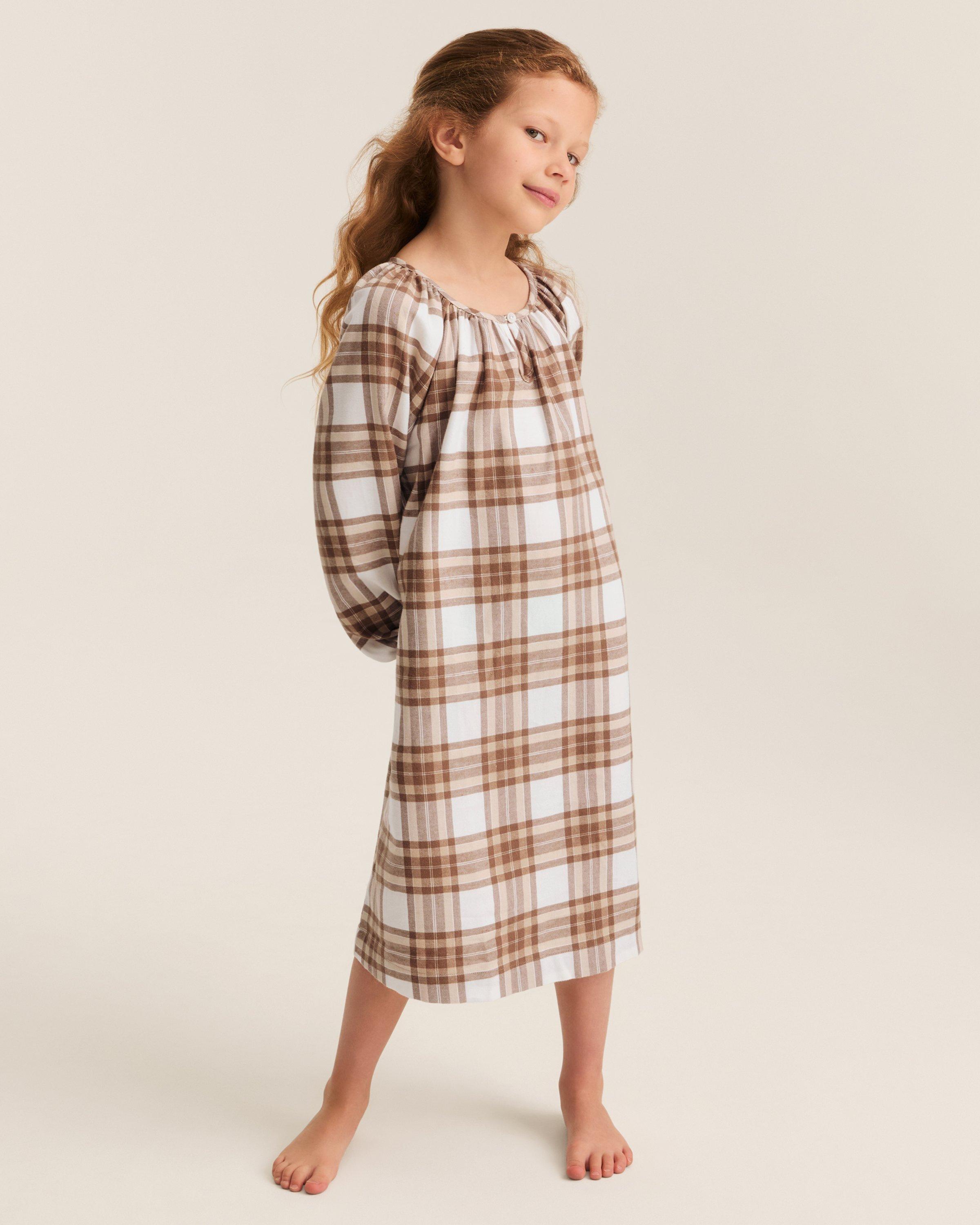 Girl's Brushed Twill Delphine Nightgown in Cotswolds Tartan image number 2