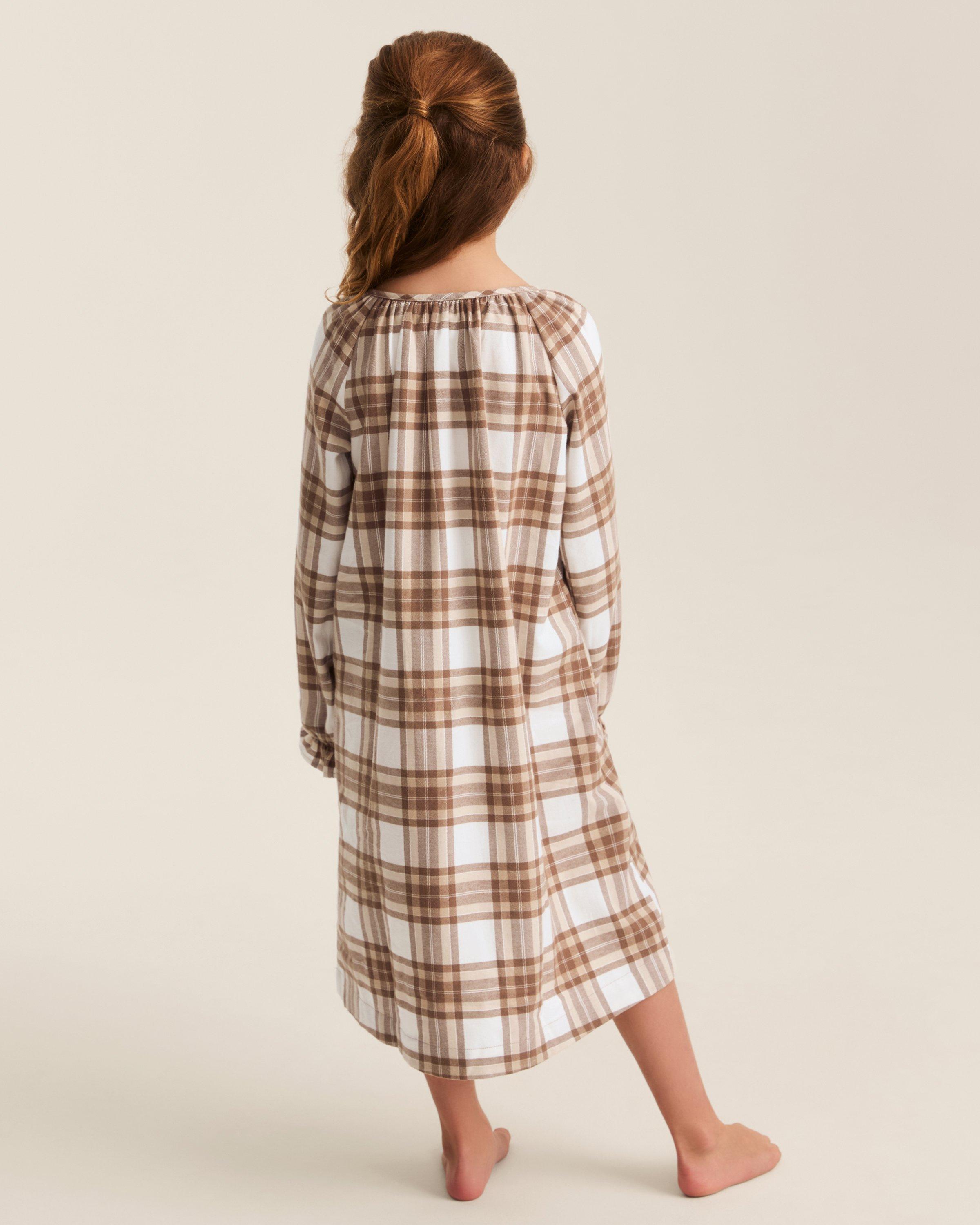 Girl's Brushed Twill Delphine Nightgown in Cotswolds Tartan image number 3
