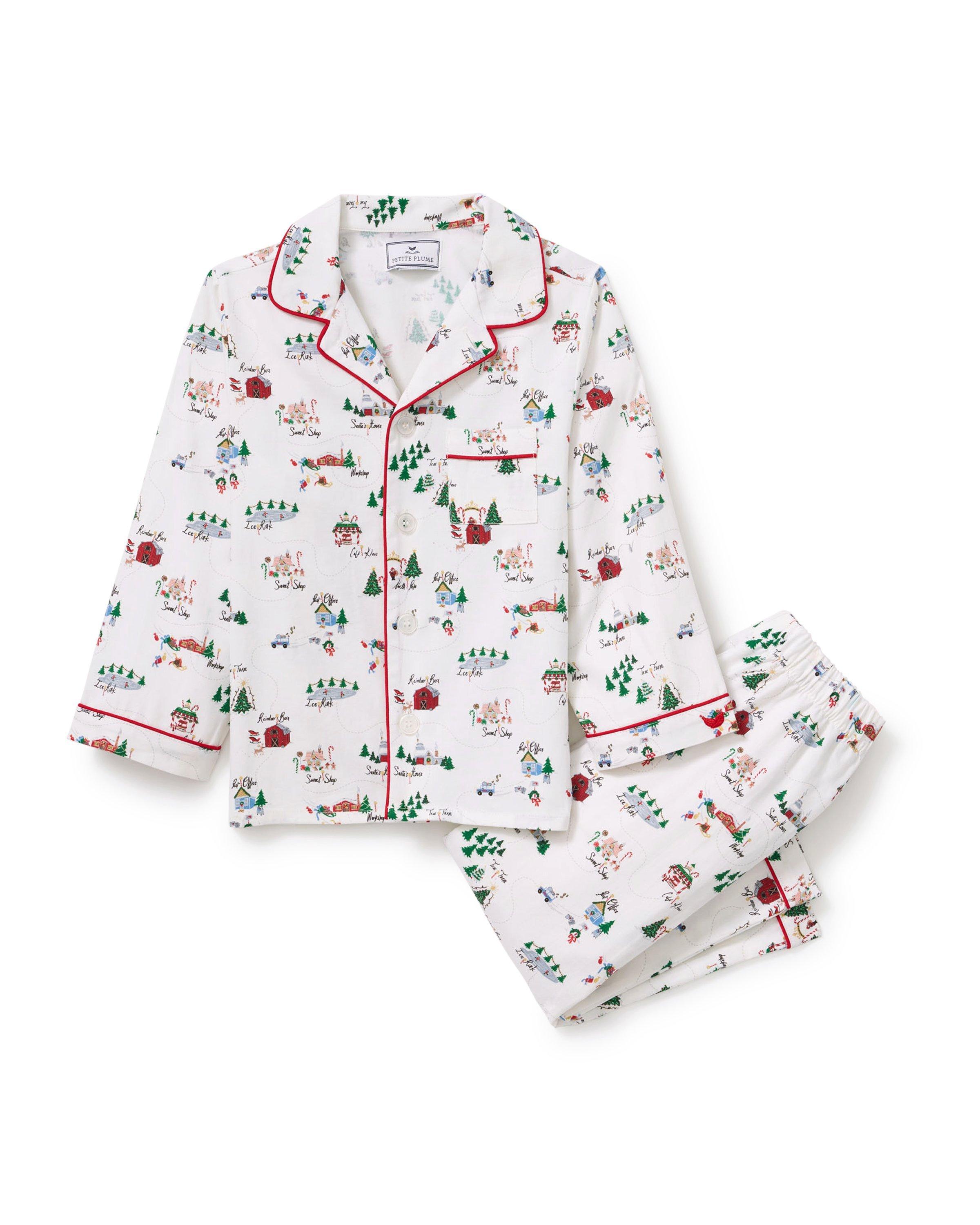 Kid's Twill Pajama Set in North Pole Chronicles image number 2