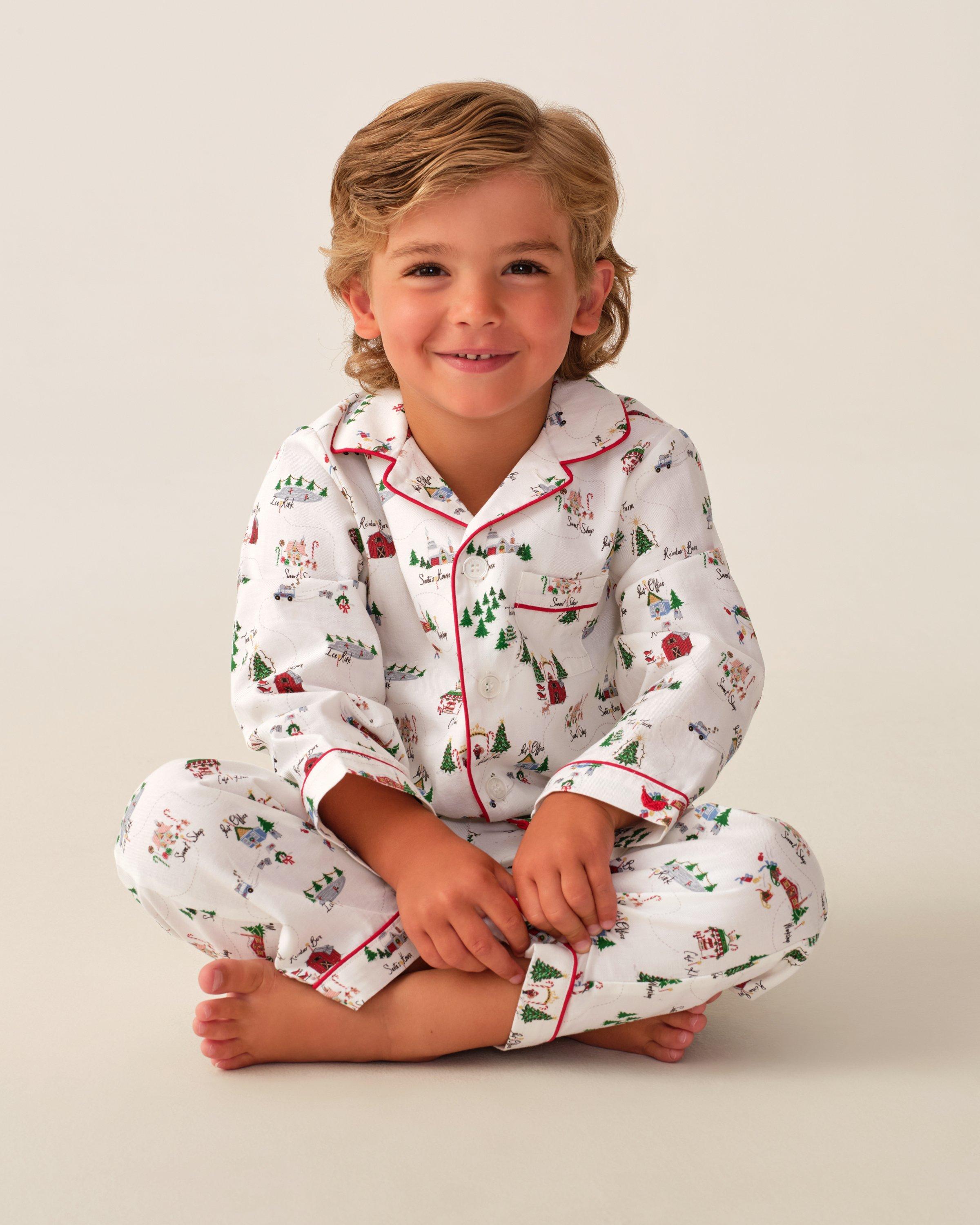 Kid's Twill Pajama Set in North Pole Chronicles image number 3