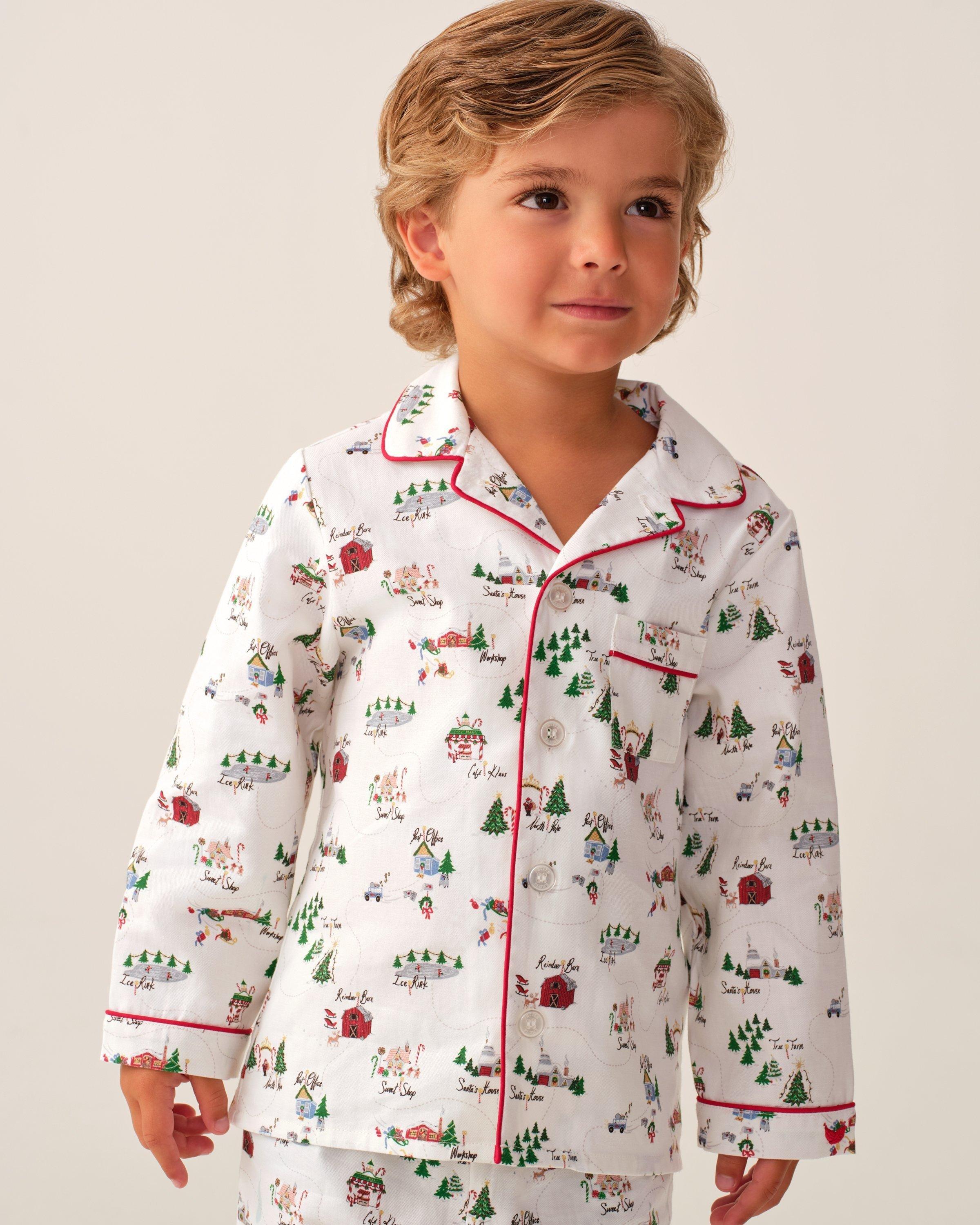 Kid's Twill Pajama Set in North Pole Chronicles image number 1