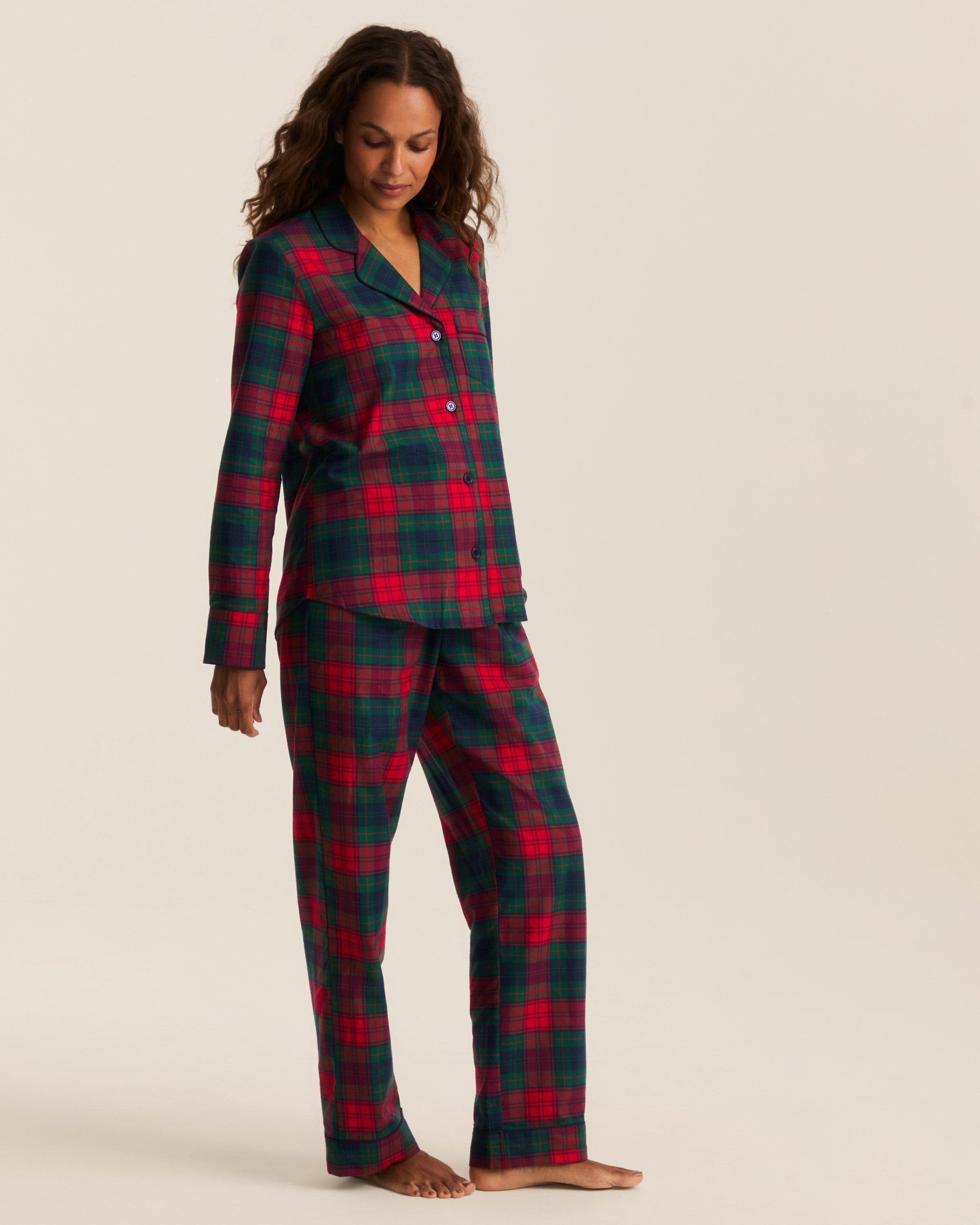 Women's Brushed Twill Pajama Set in St. James Tartan image number 1