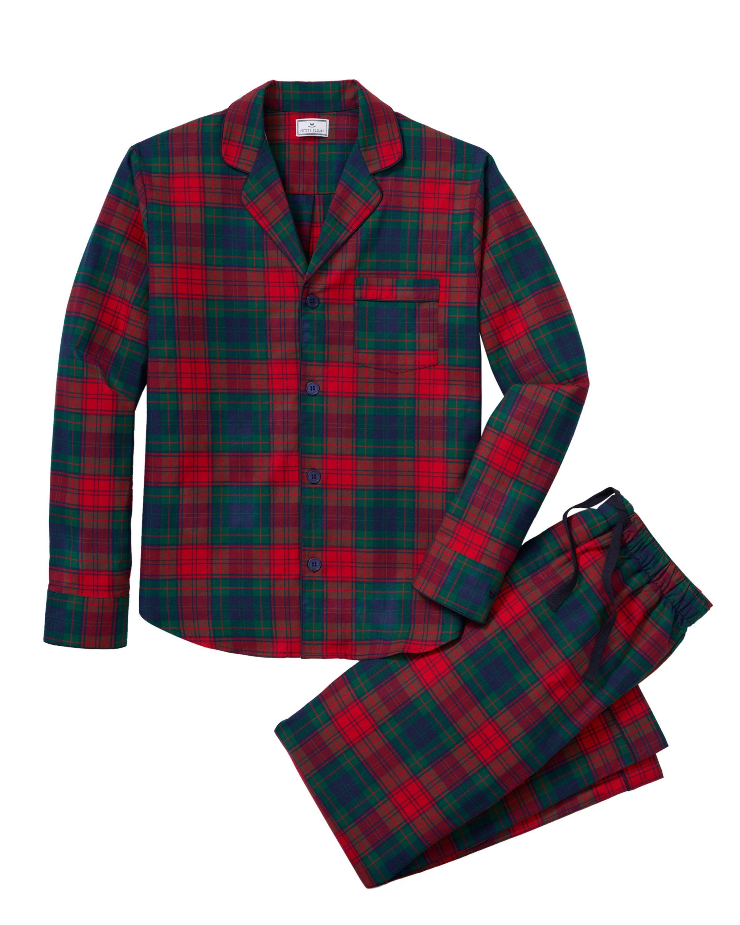 Men's Brushed Twill Pajama Set in St. James Tartan image number 3