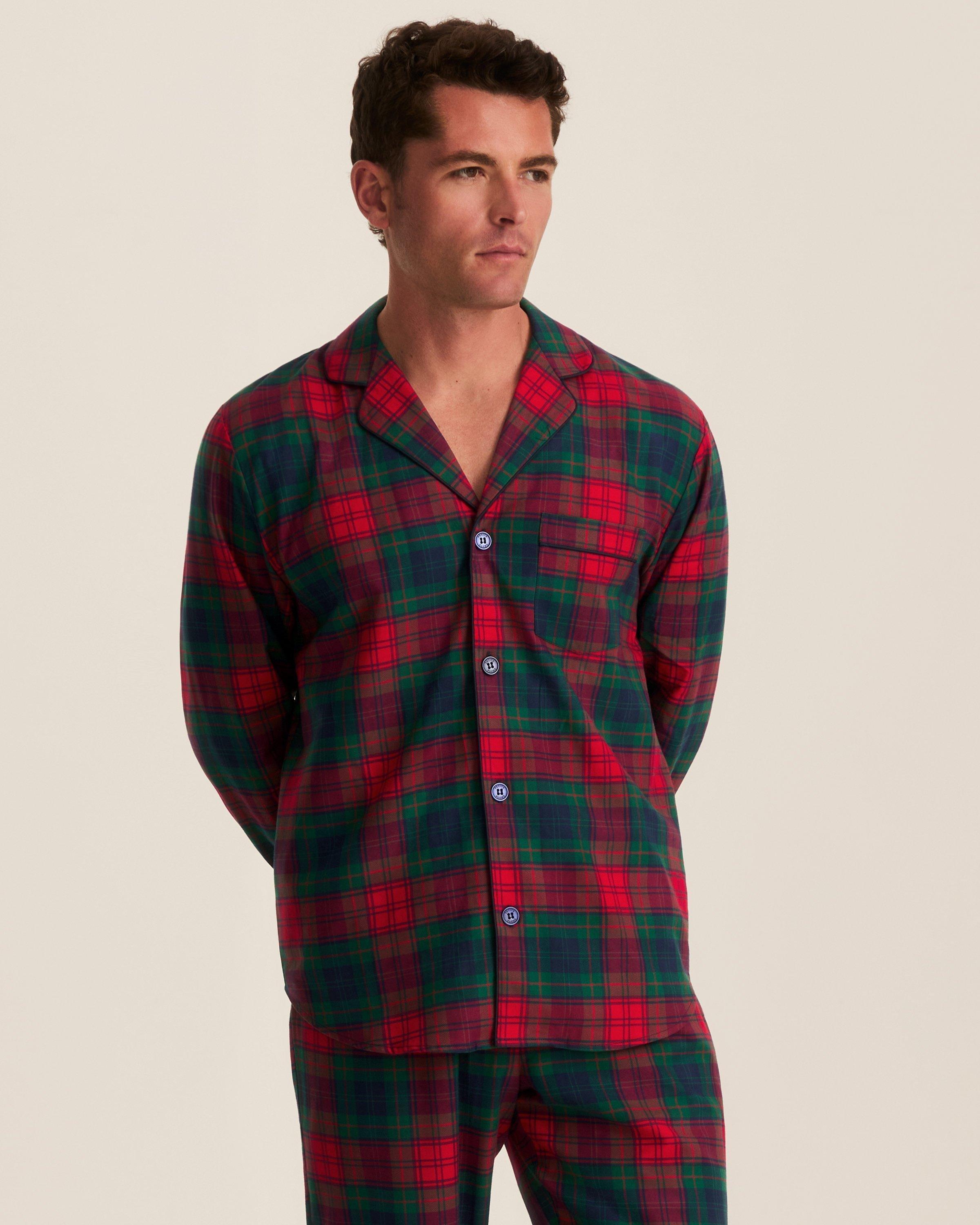 Men's Brushed Twill Pajama Set in St. James Tartan image number 1