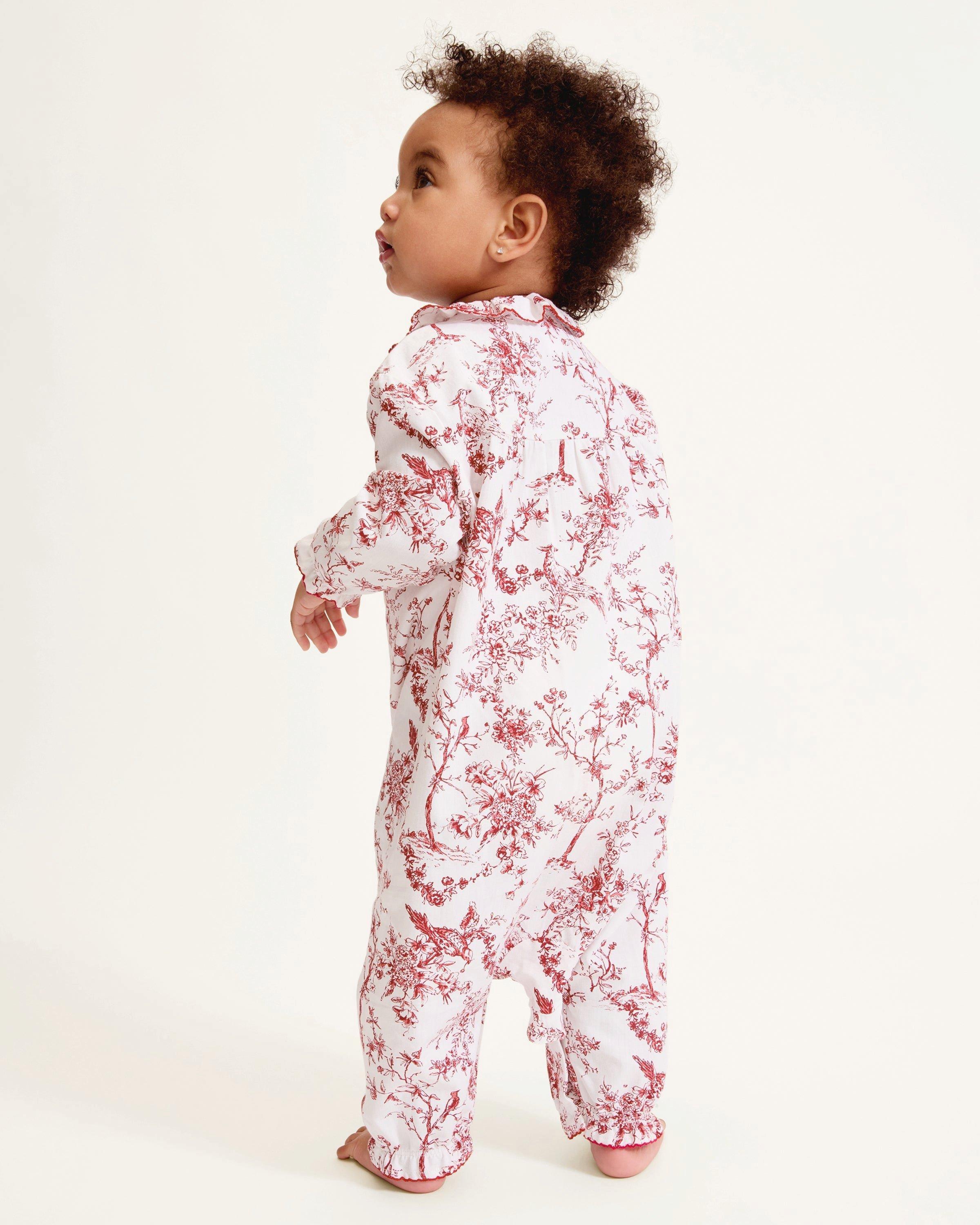 Baby's Twill Madeline Romper in Red Timeless Toile image number 3