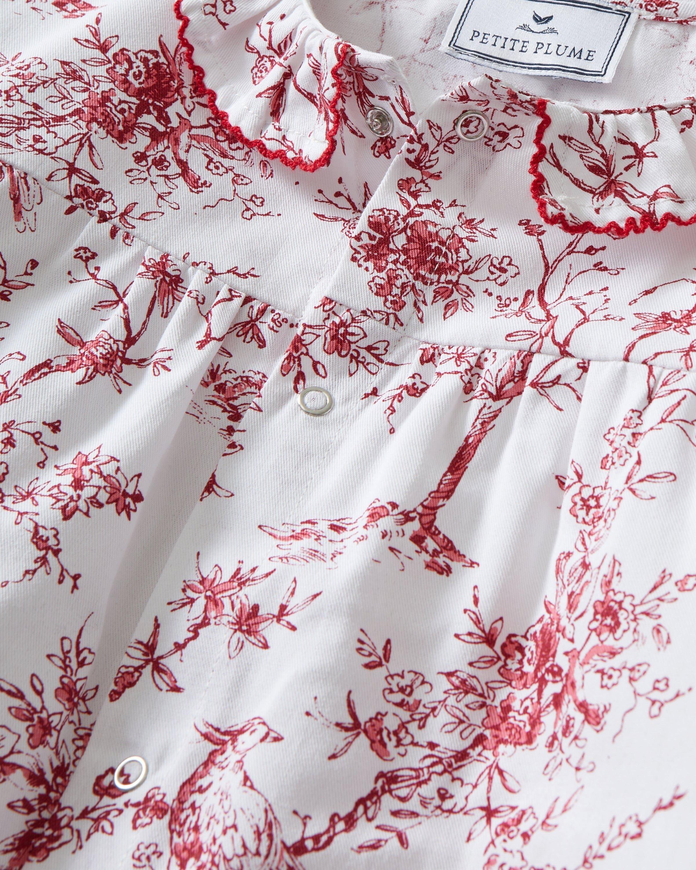Baby's Twill Madeline Romper in Red Timeless Toile image number 4