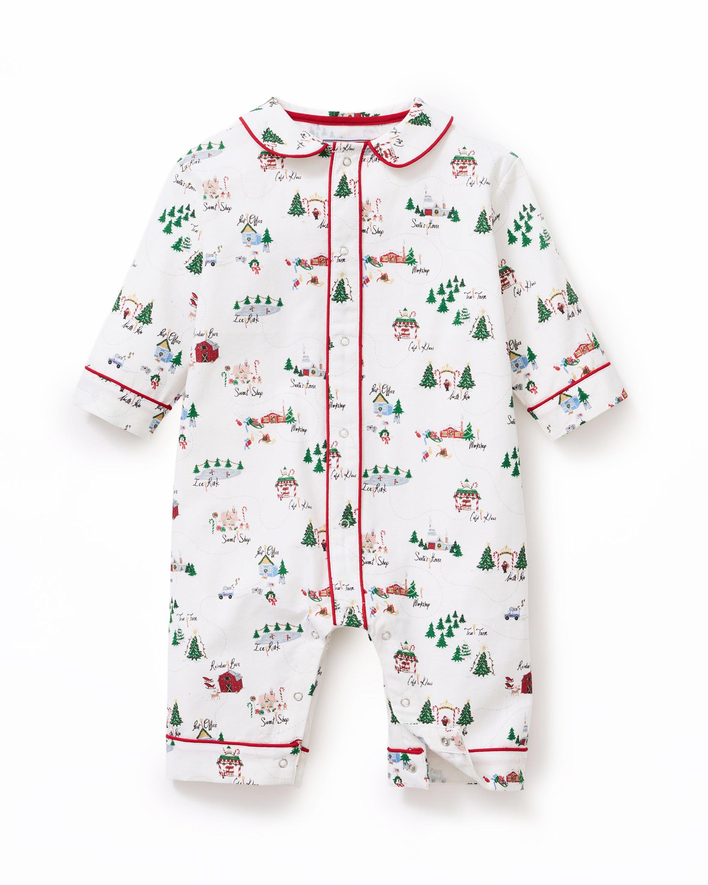 Baby's Twill Cambridge Romper in North Pole Chronicles image number 3
