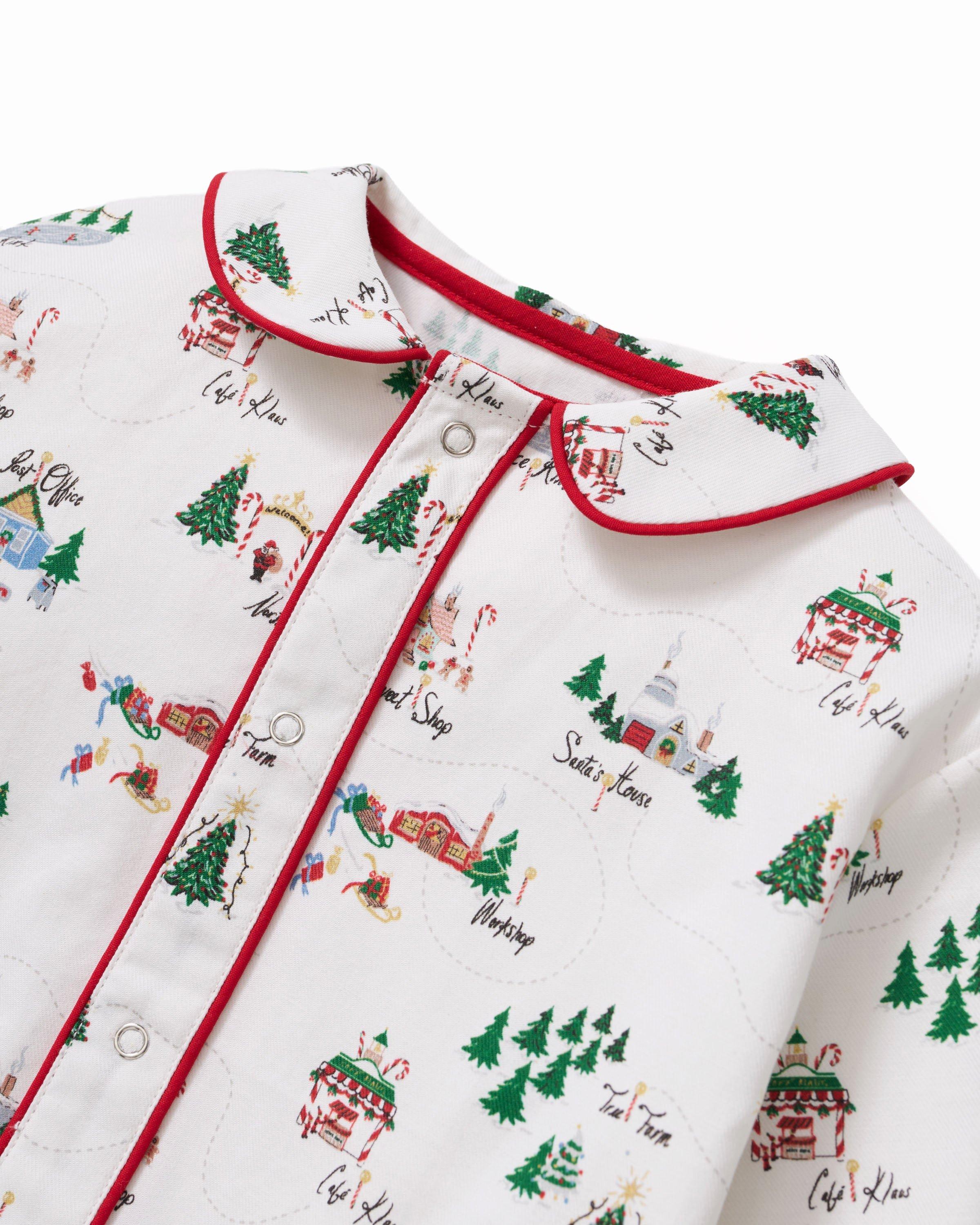 Baby's Twill Cambridge Romper in North Pole Chronicles image number 4