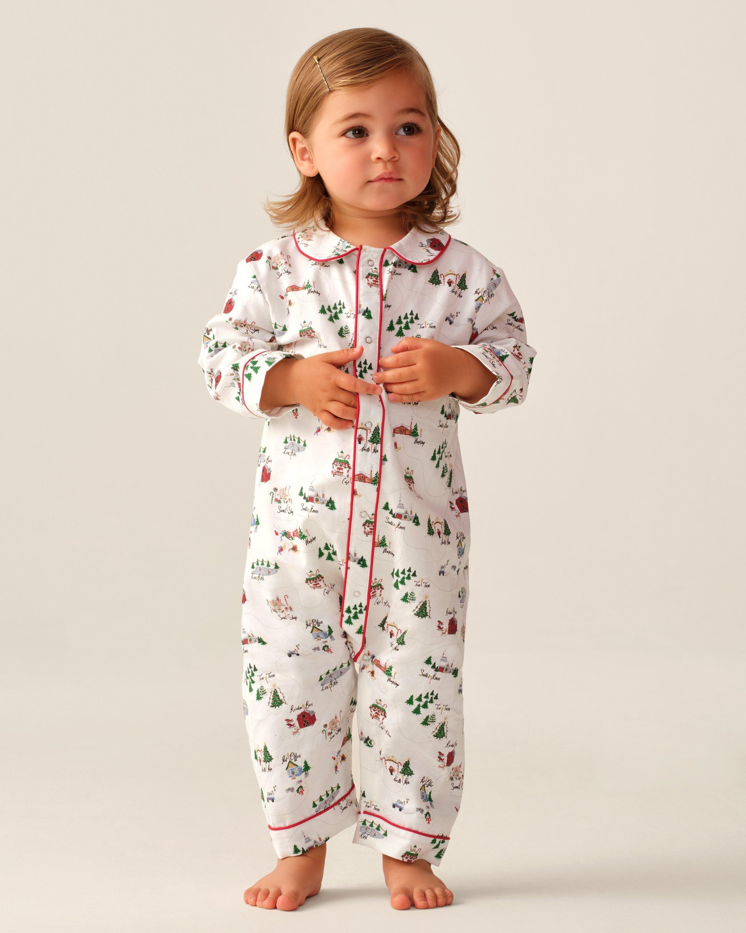 Baby's Twill Cambridge Romper in North Pole Chronicles image number 1