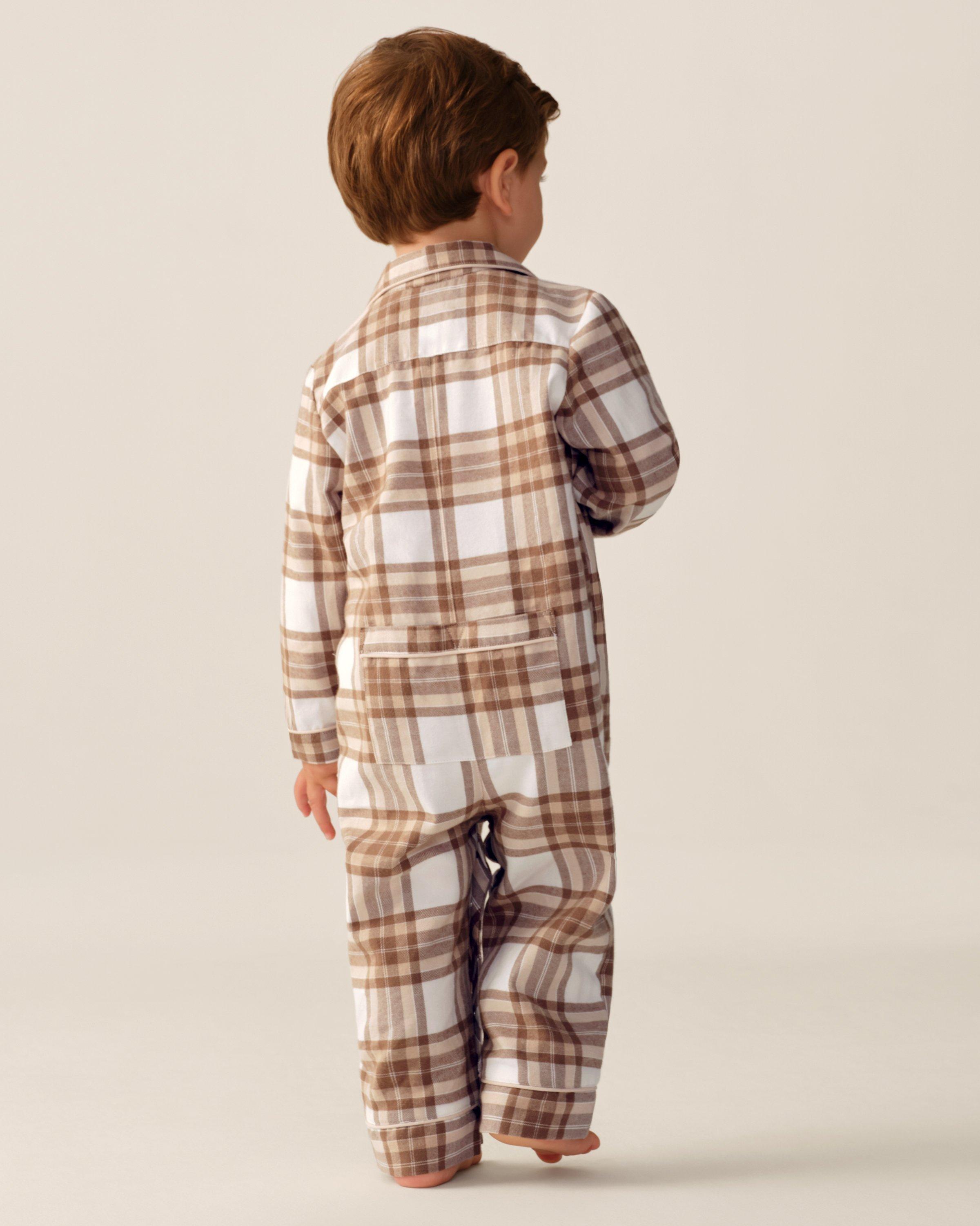 Baby's Brushed Twill Classic Romper in Cotswolds Tartan image number 3