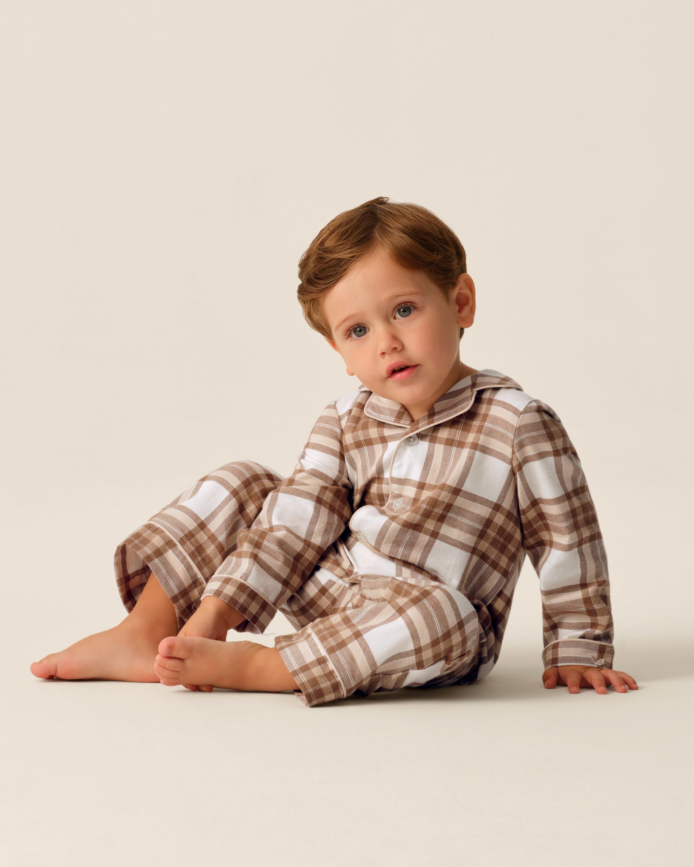 Baby's Brushed Twill Classic Romper in Cotswolds Tartan image number 1