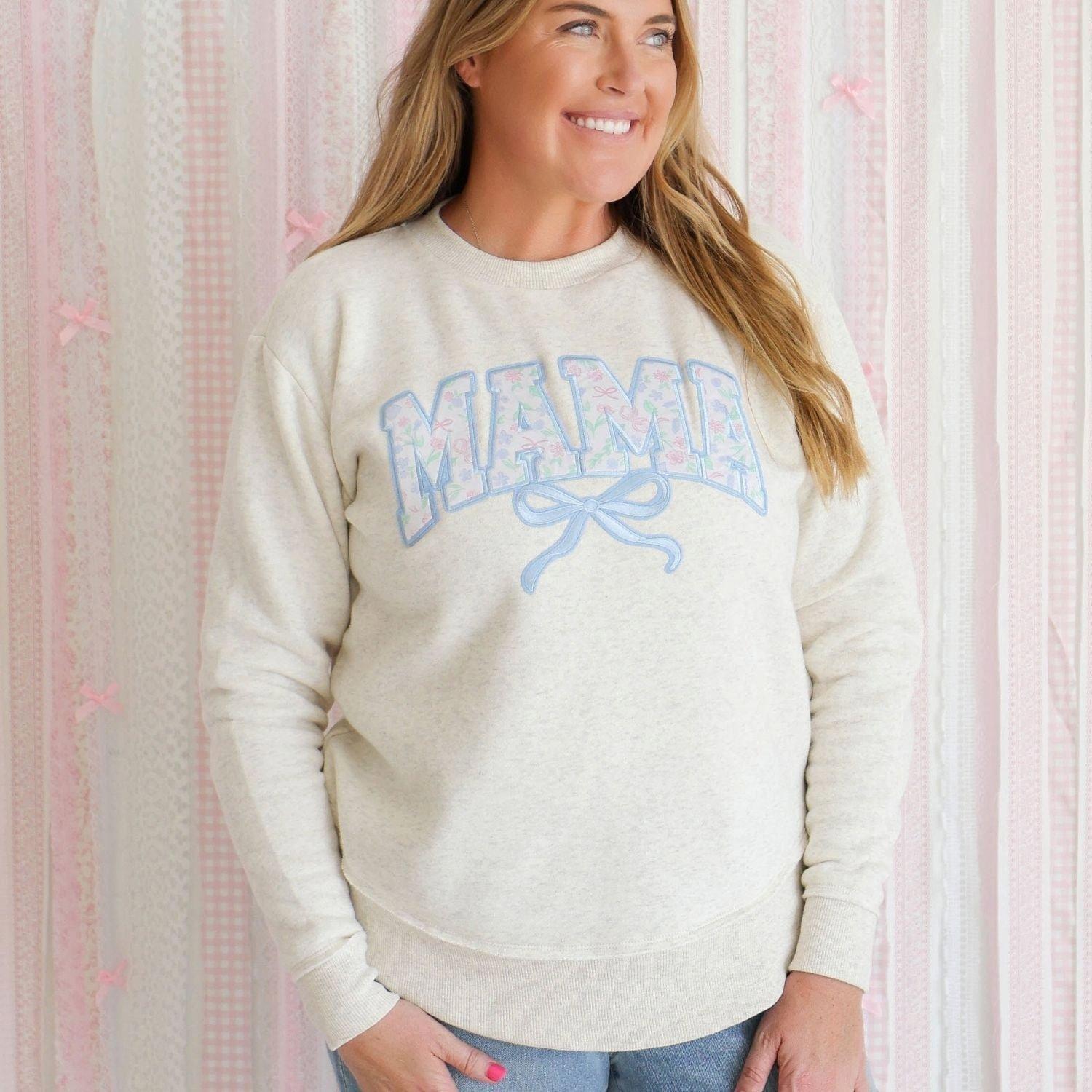 Mama Bow Patch Women's Sweatshirt image number 2