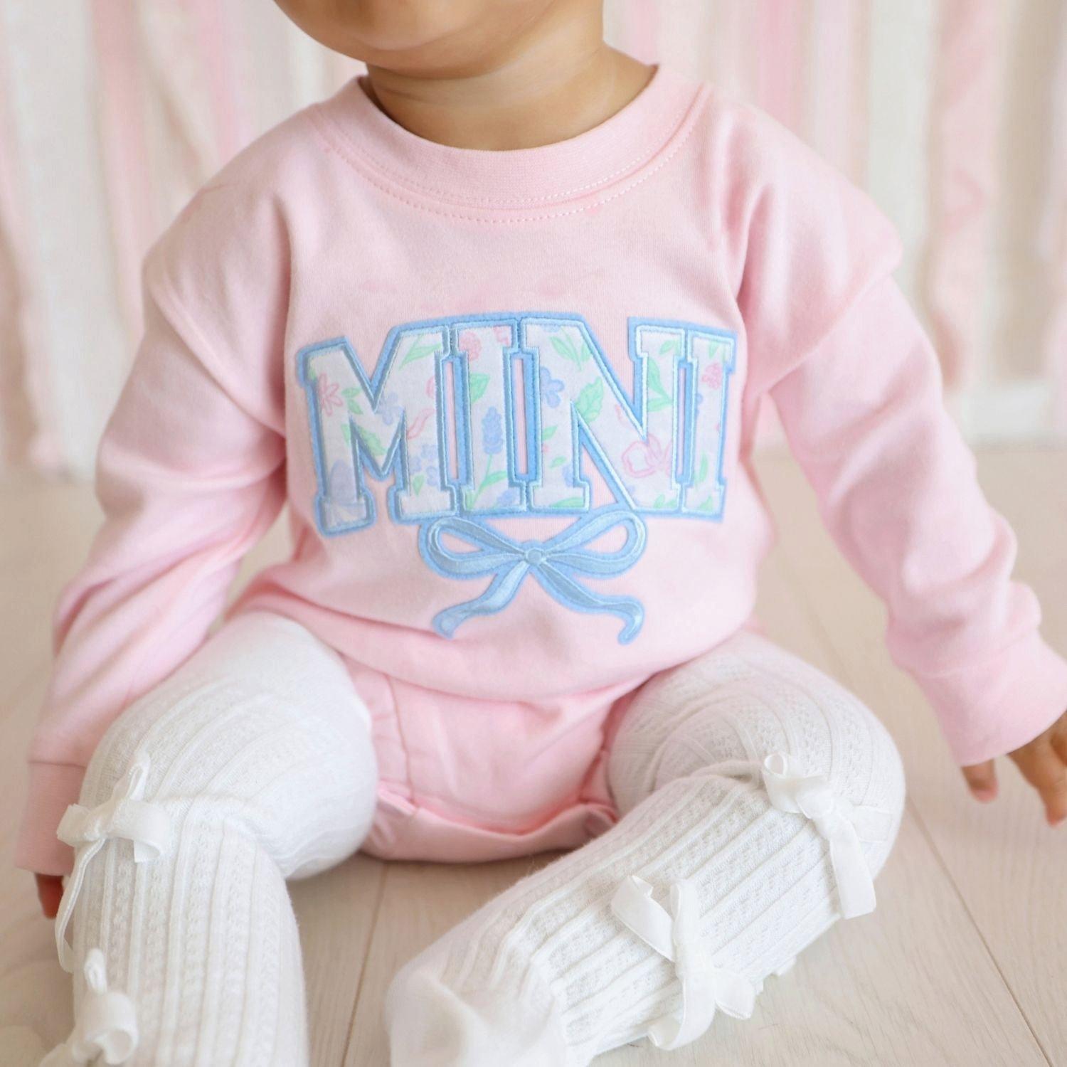 Mini Bow Patch Long Sleeve Romper image number 2
