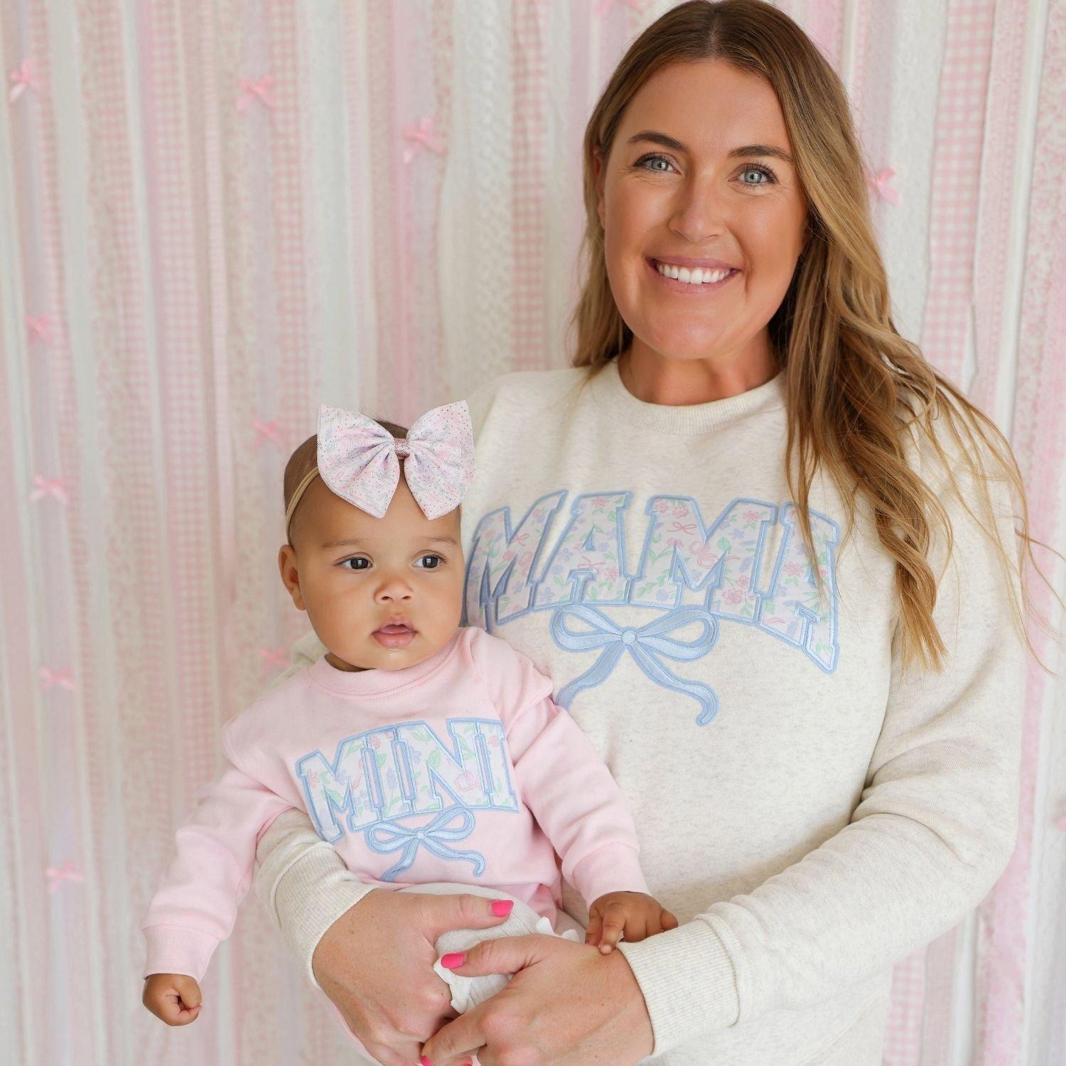 Mini Bow Patch Long Sleeve Romper image number 4