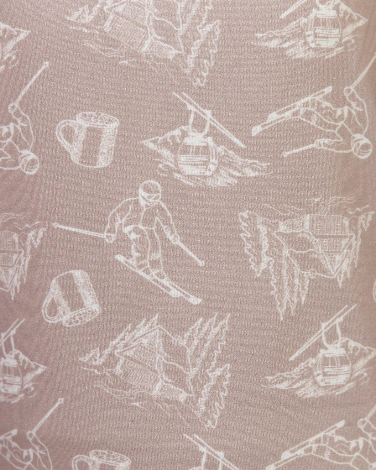 Kids Base Layer Set in Soft Brown Toile image number 1