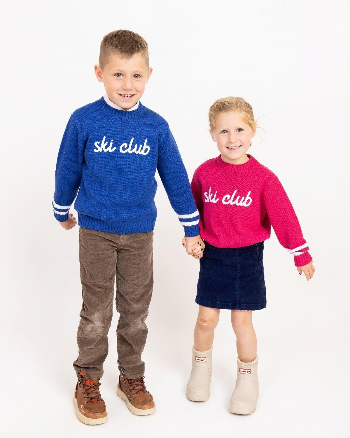 Kids Ski Club Sweater in Varsity Blue image number 2
