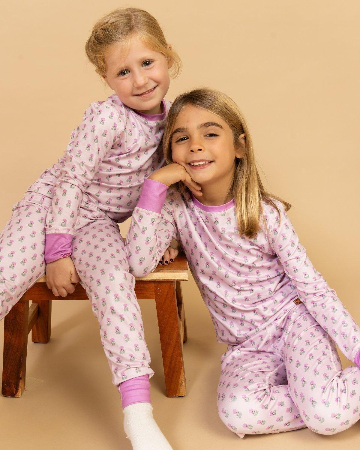 Kids Base Layer Set in Pink Marigold image number 2