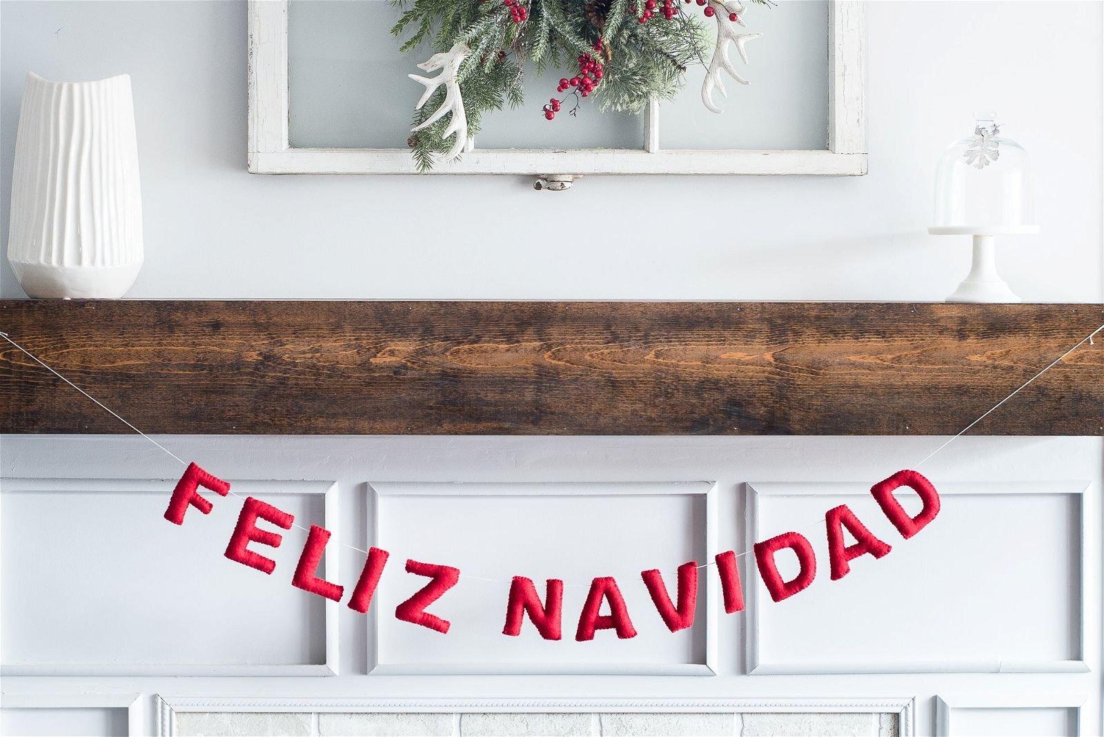 Feliz Navidad Banner (Red) image number 2