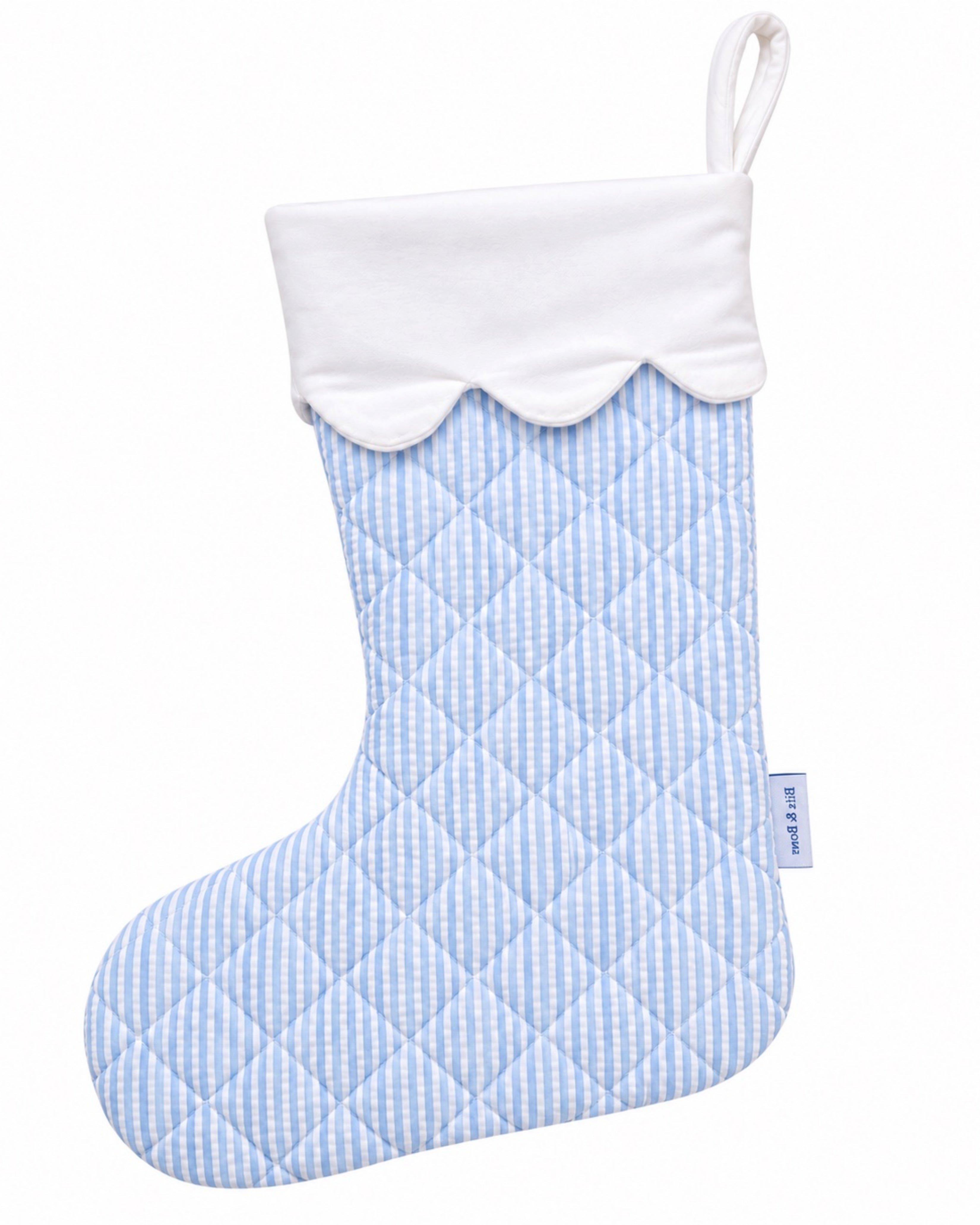 Quilted Stocking - Blue image number 2