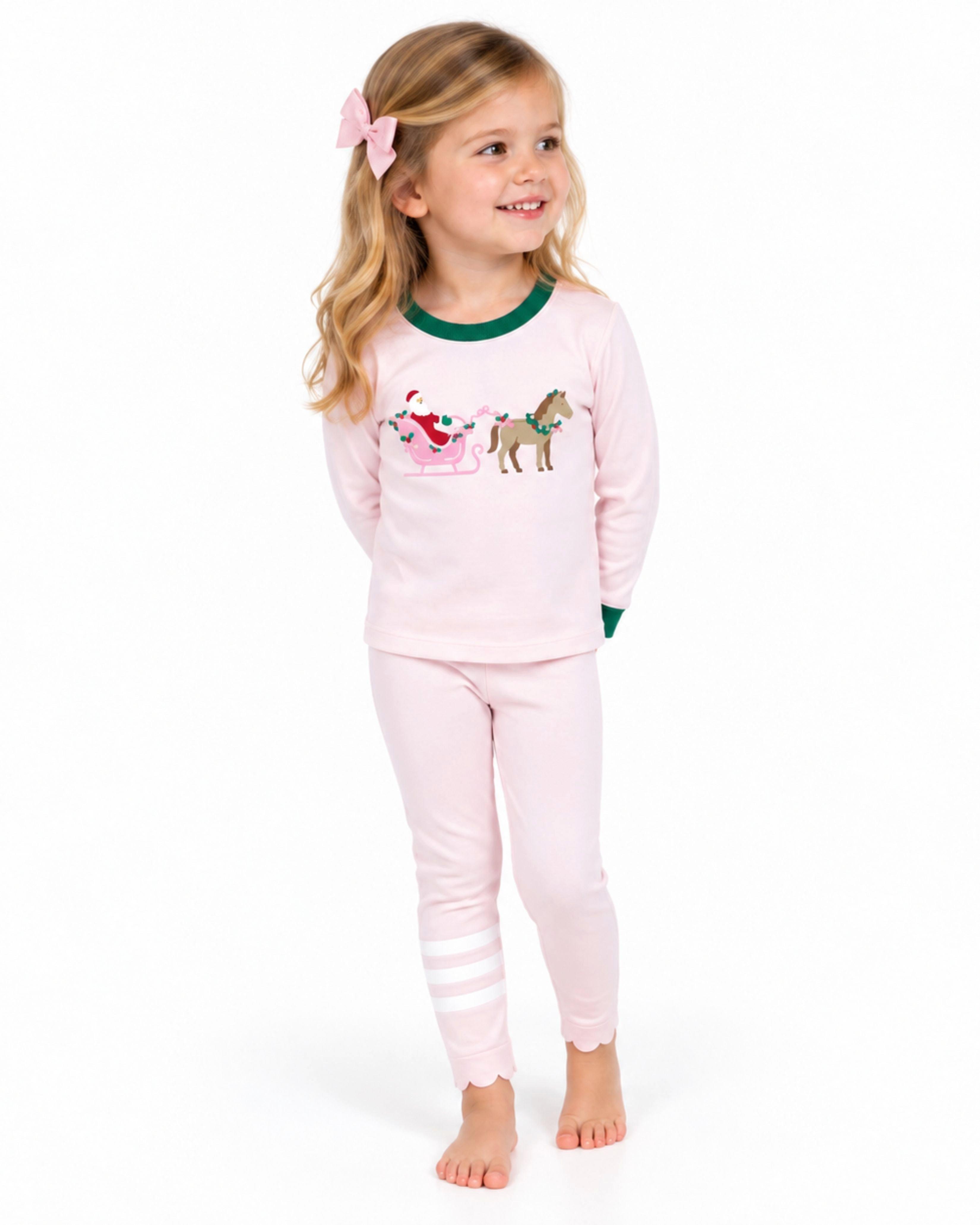 Santa's Sleigh & Horse Long Sleeve Shirt image number 1