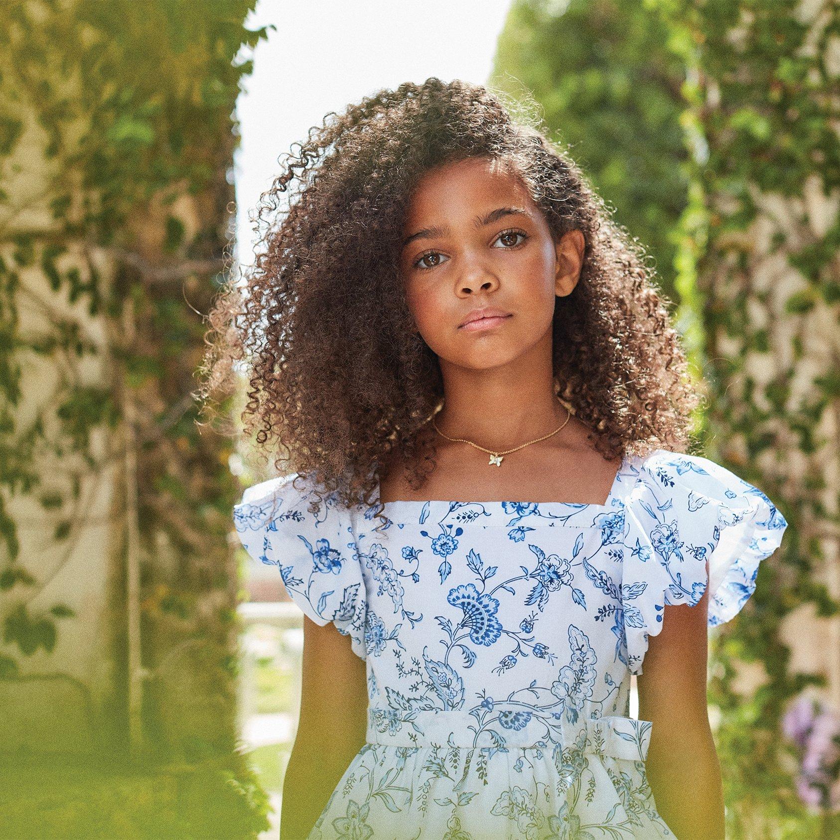 Floral Tiered Bubble Sleeve Dress image number 3