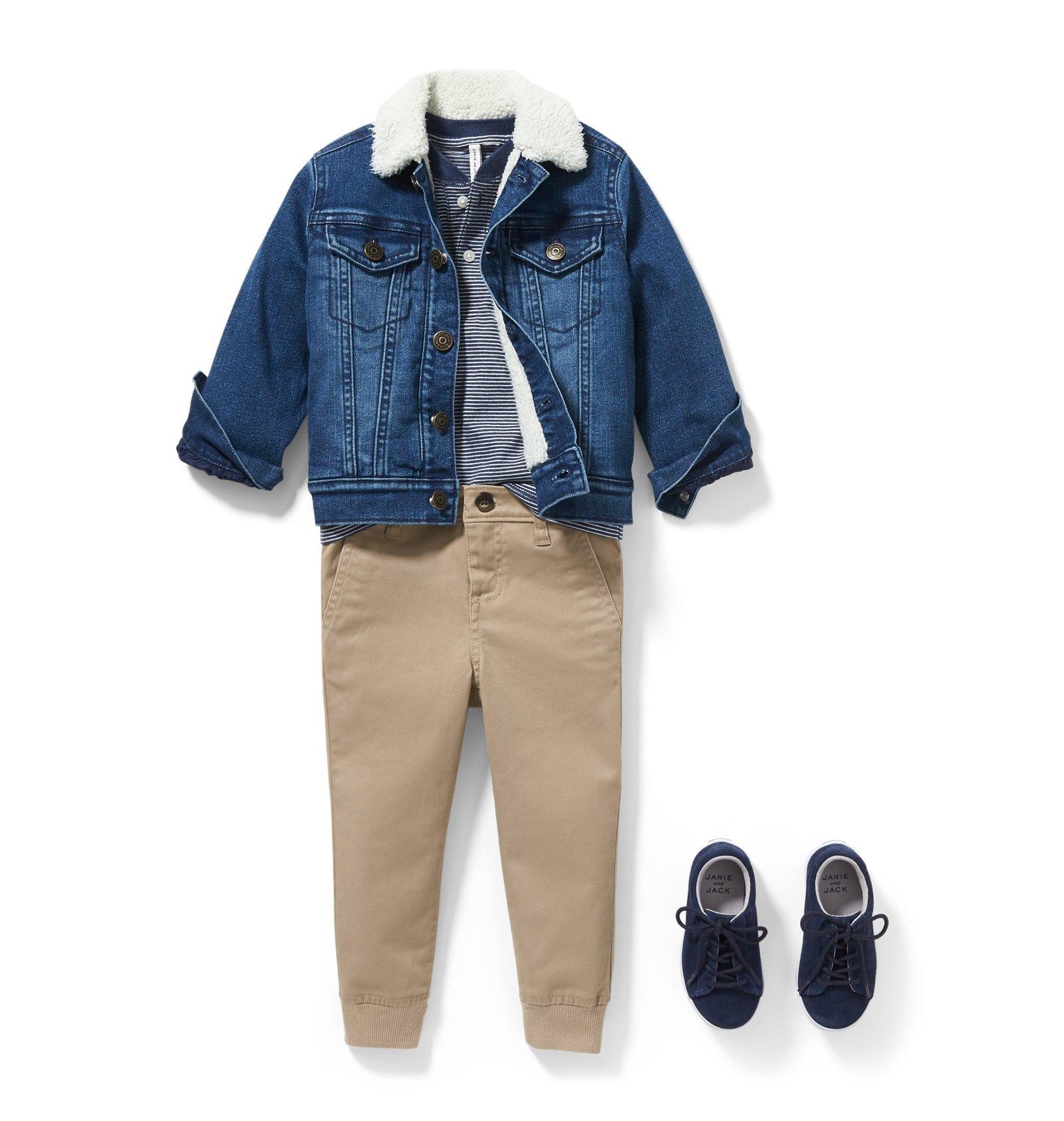 Sherpa Denim Jacket In River Faded Wash image number 1