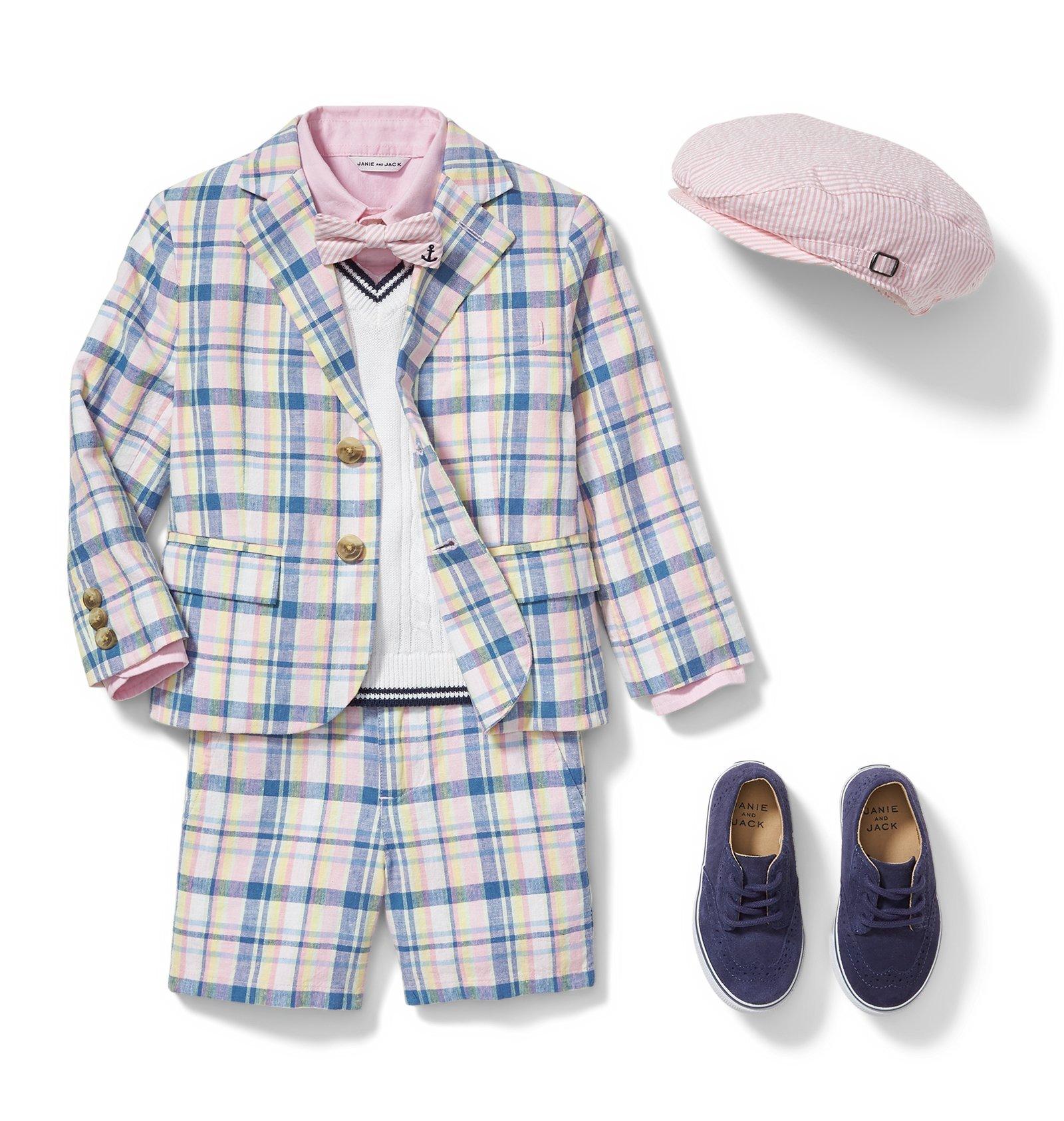 Plaid Linen Blazer image number 1