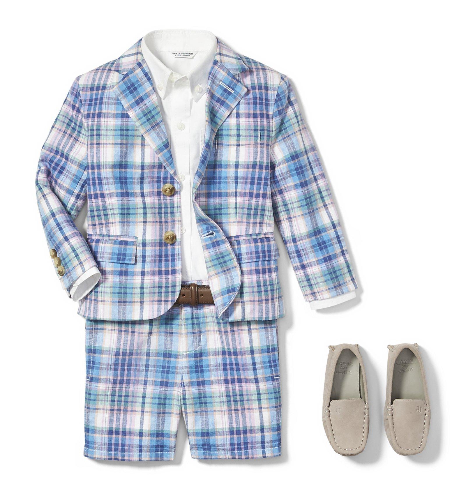 Plaid Linen Blazer image number 1