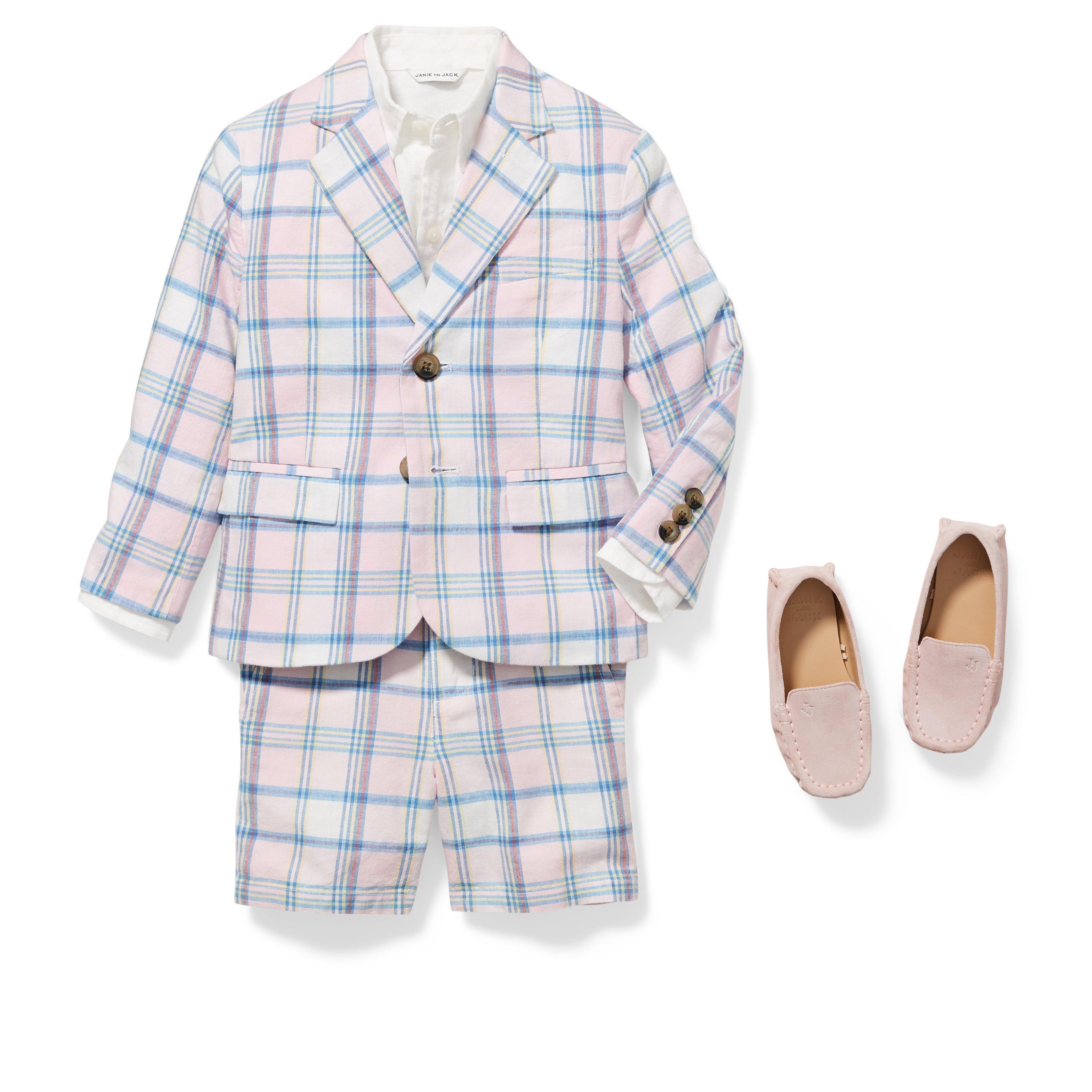 Plaid Linen Blazer image number 3