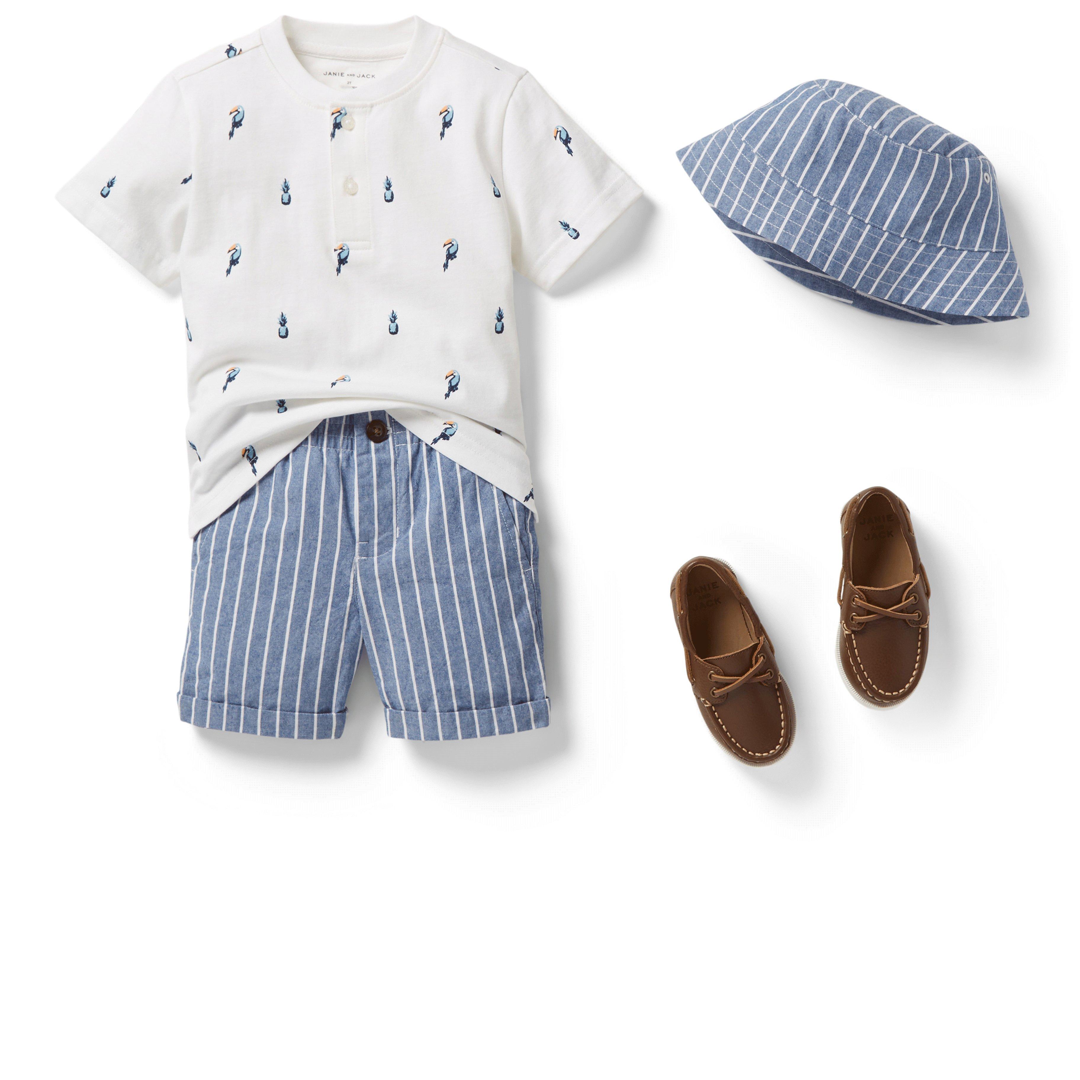 Striped Poplin Short  image number 2