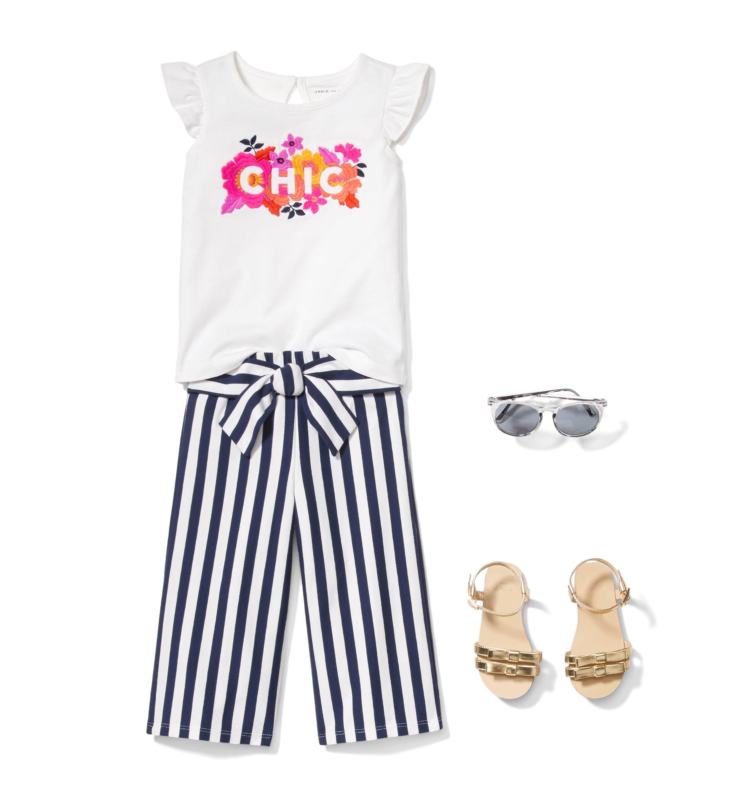 Striped Wide-Leg Pant image number 1