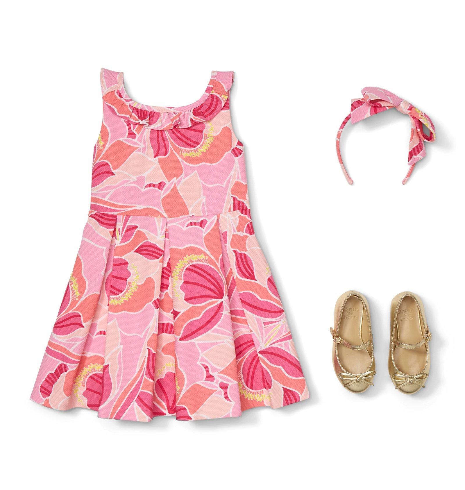 Peony Print Bow Headband image number 1