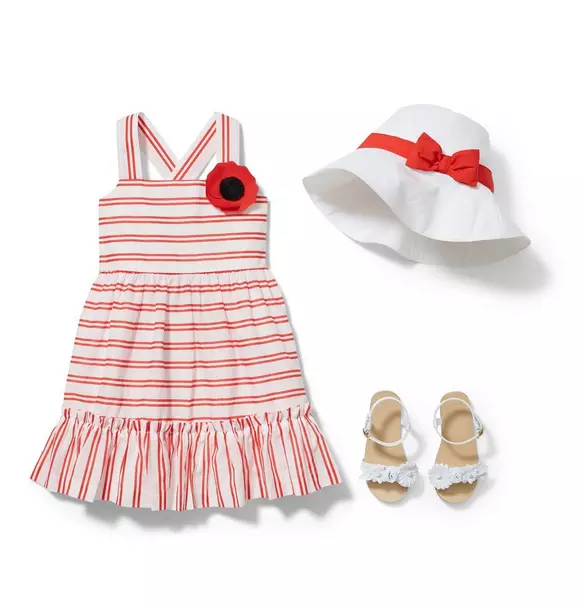 Striped Poppy Dress image number 1