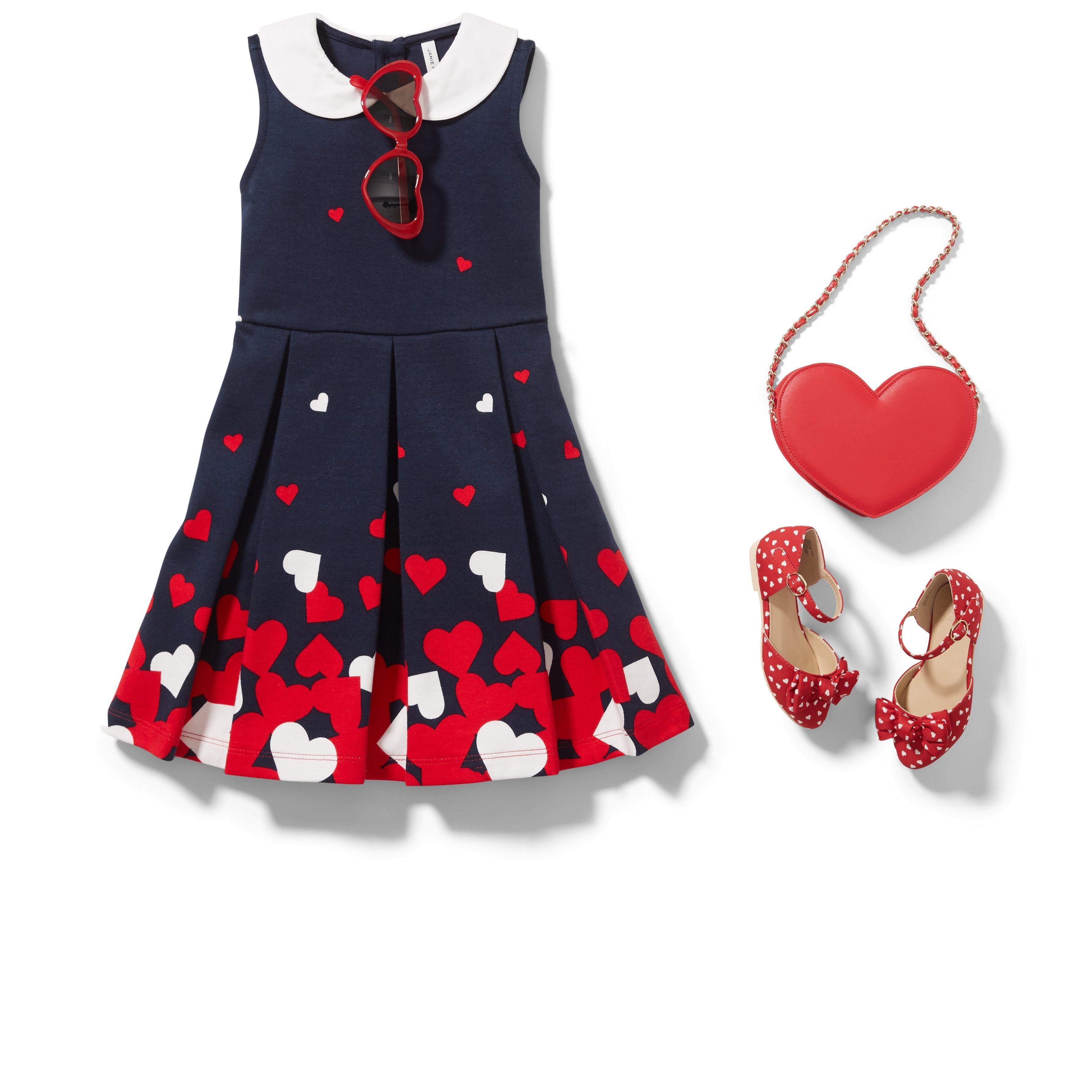 Heart Border Ponte Dress image number 1