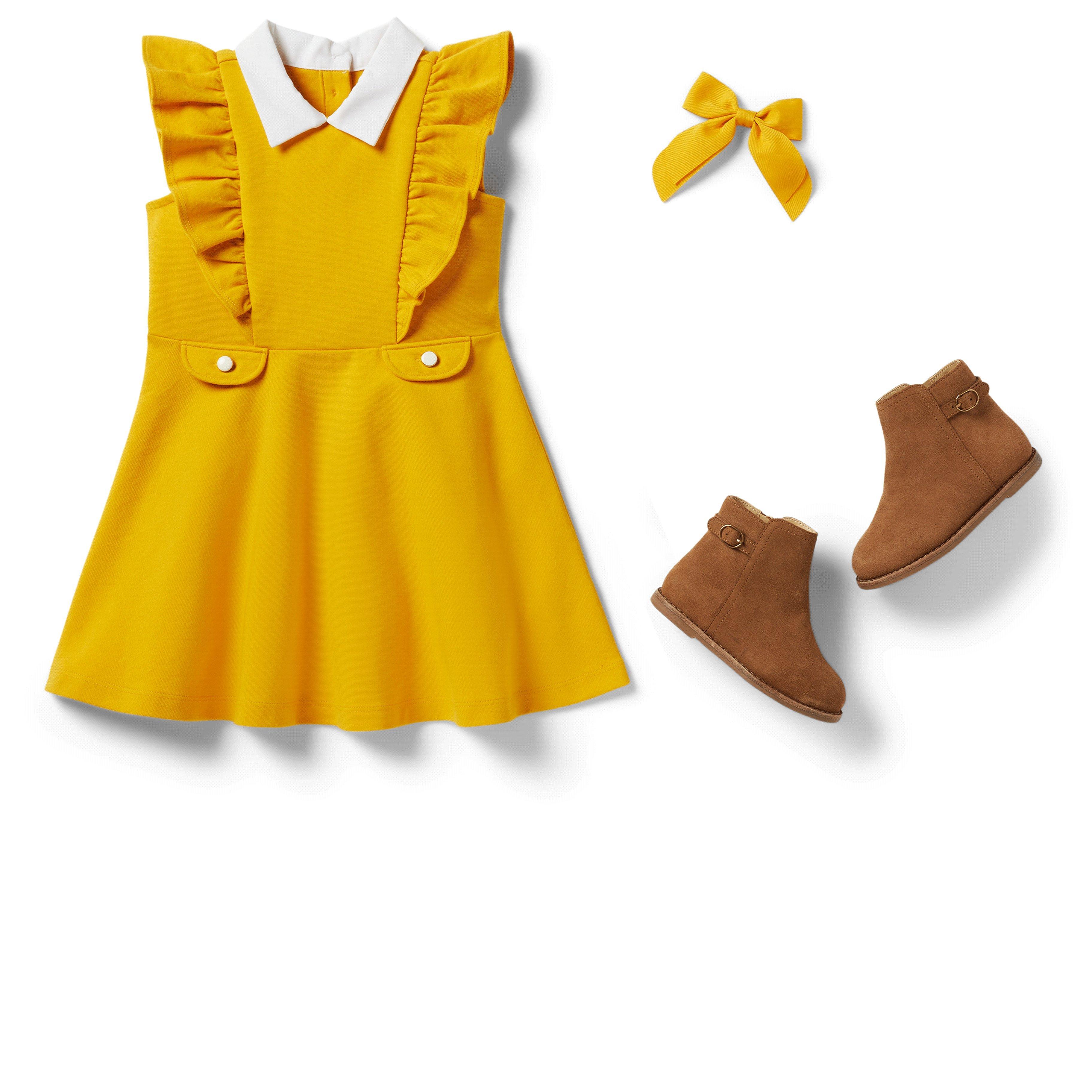 Collared Ruffle Ponte Dress image number 2