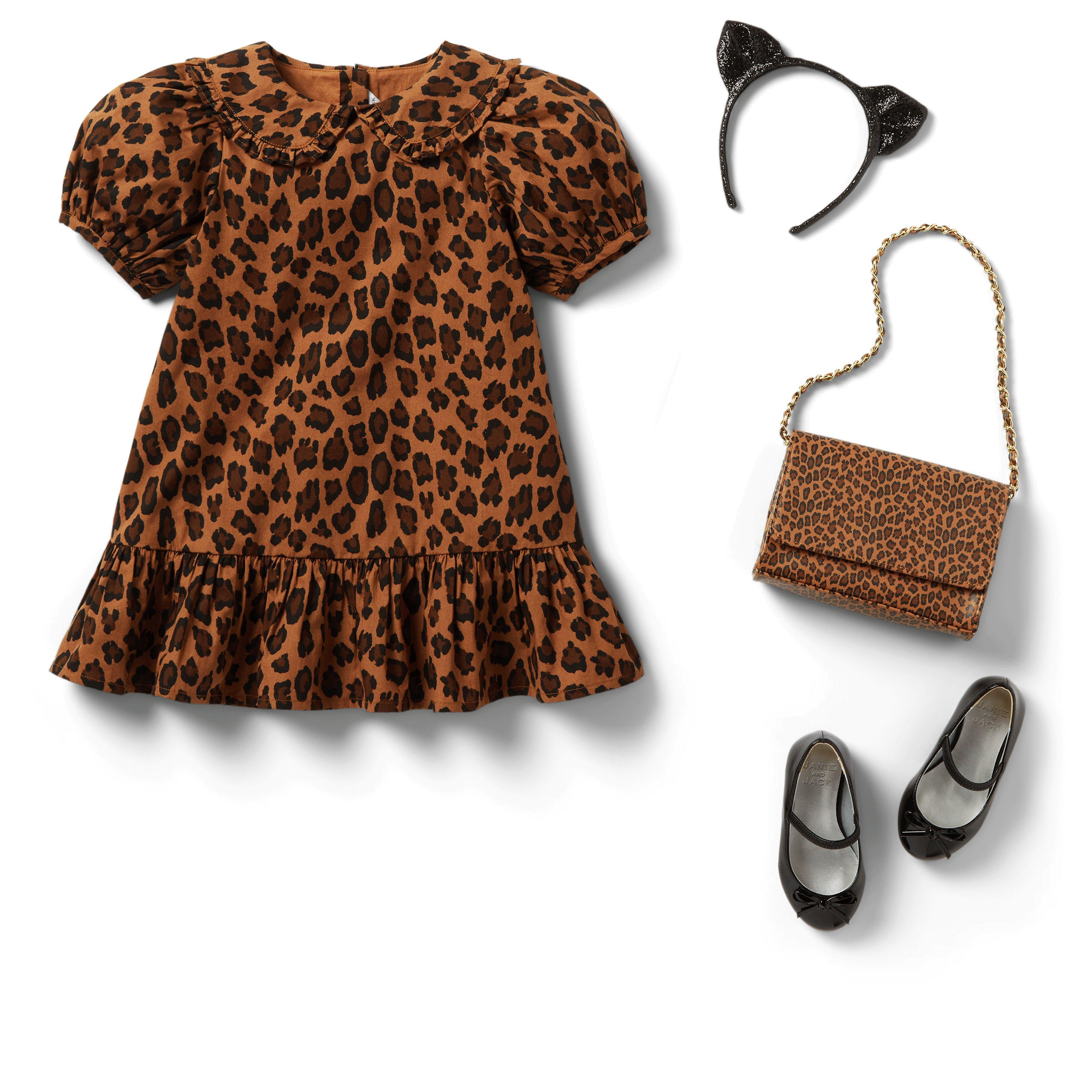 Leopard Puff Sleeve Dress  image number 4